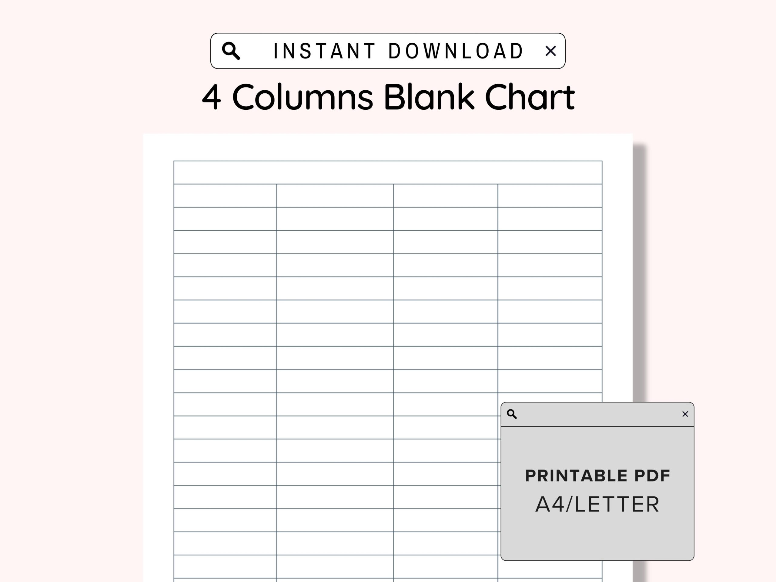 Free Printable Charts Blank