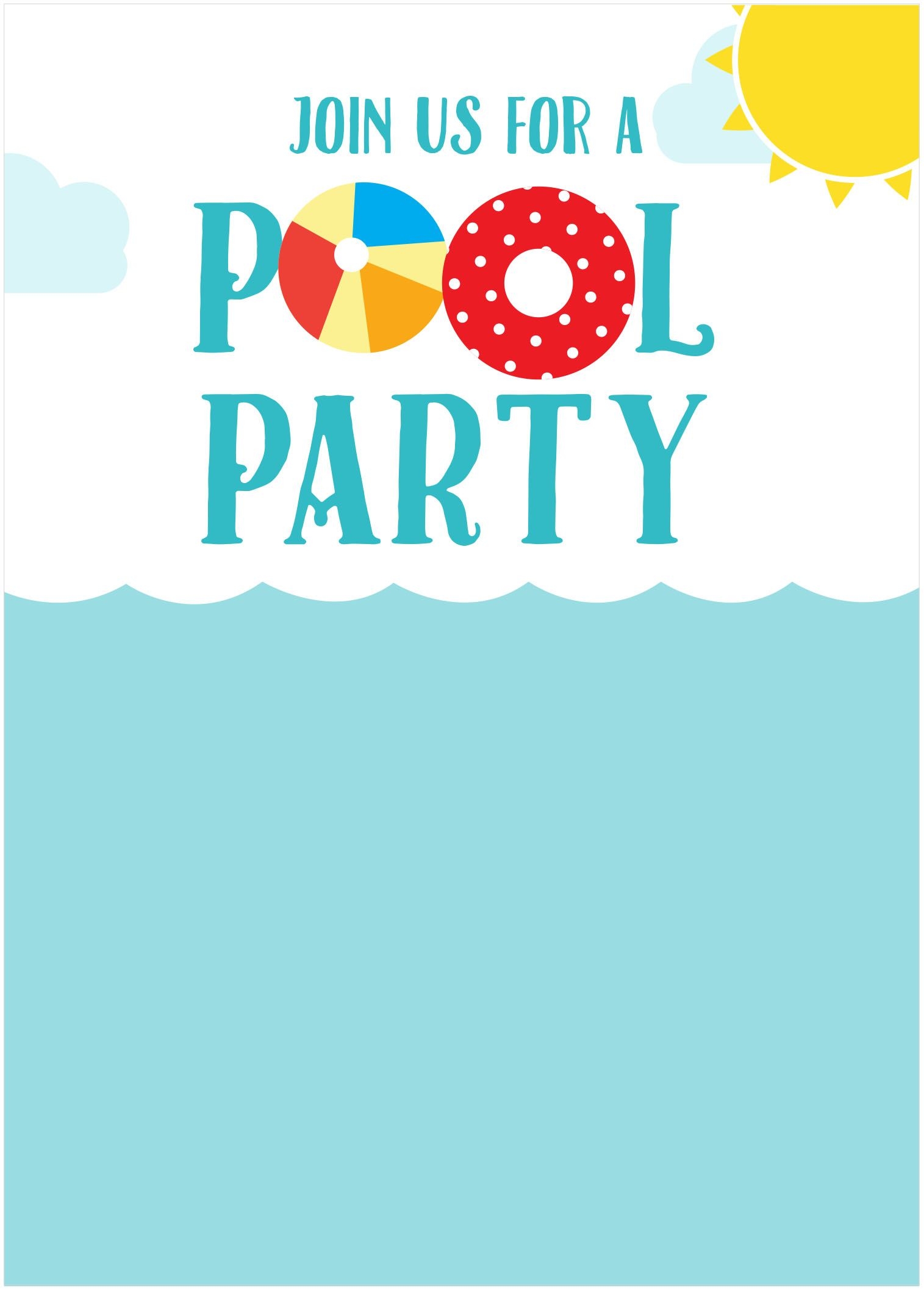 4 Free Printable Summer Party Invitations Worksheets Library
