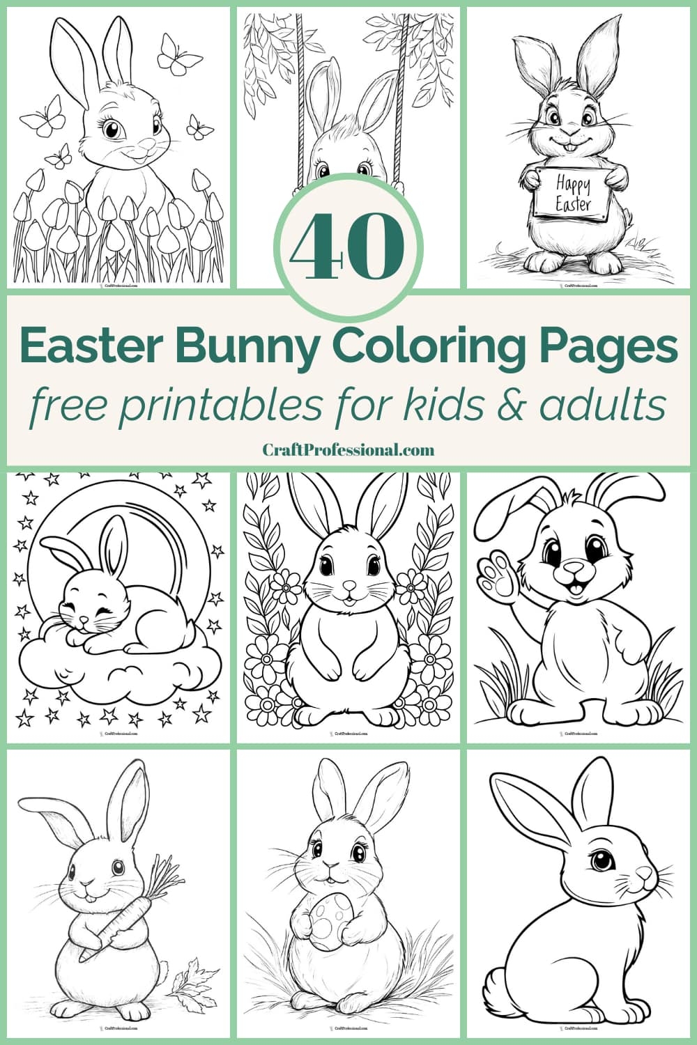 40 Easter Bunny Coloring Pages Free Printable Fun For Kids U0026 Adults 40 Easter Bunny Coloring Pages Free Printable Fun For Kids U0026 Adults