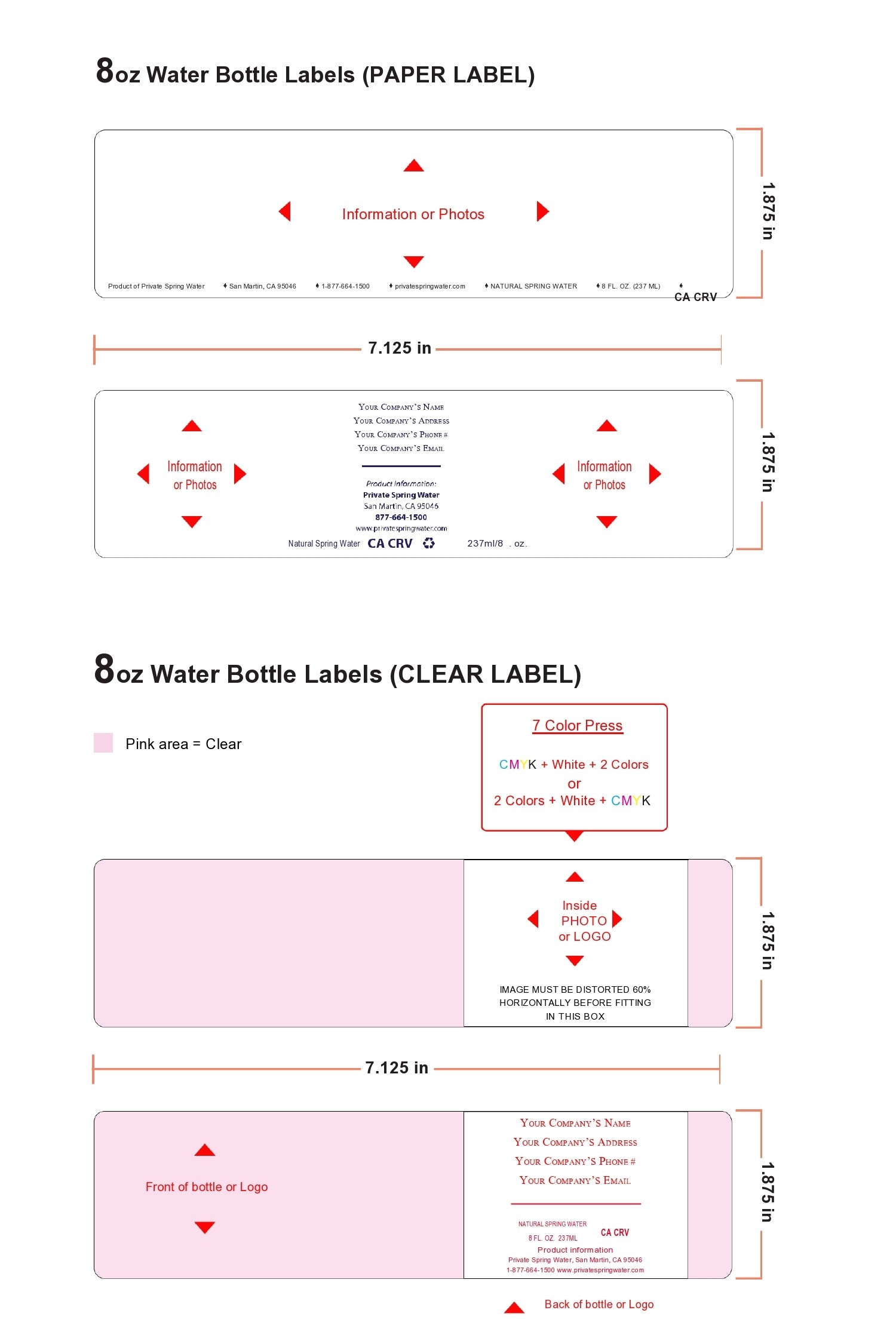 Printable Water Bottle Labels Free Templates