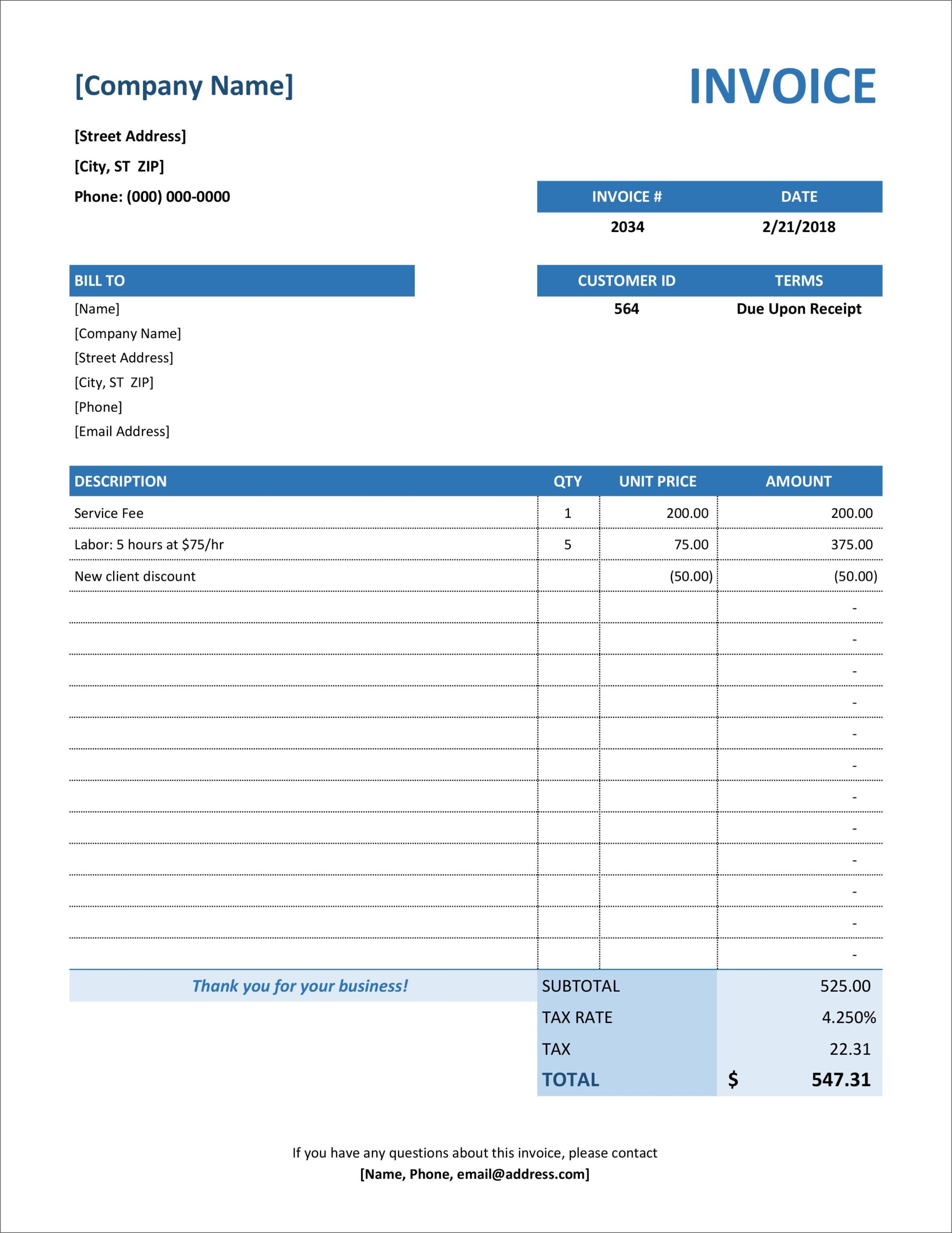 Free Printable Excel Word Templates