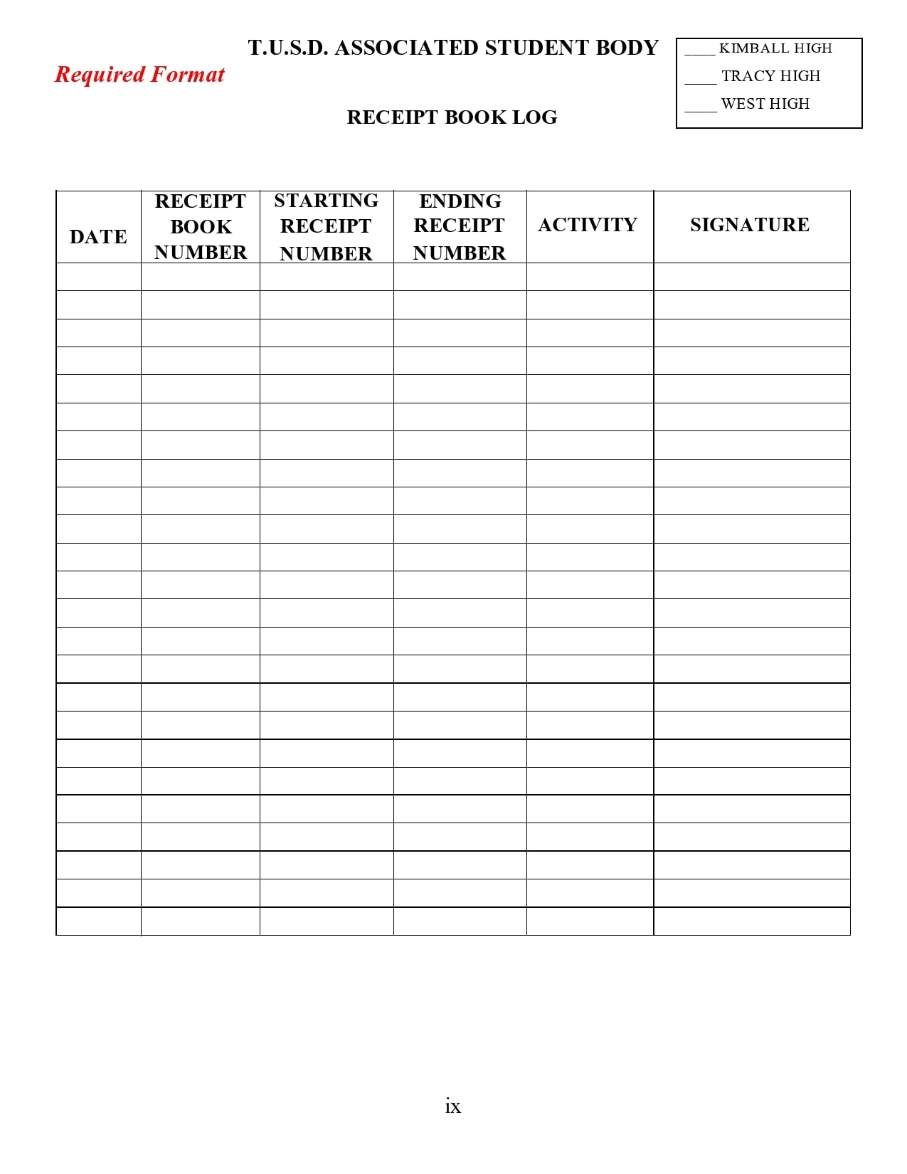 Free Printable Payment Book Template