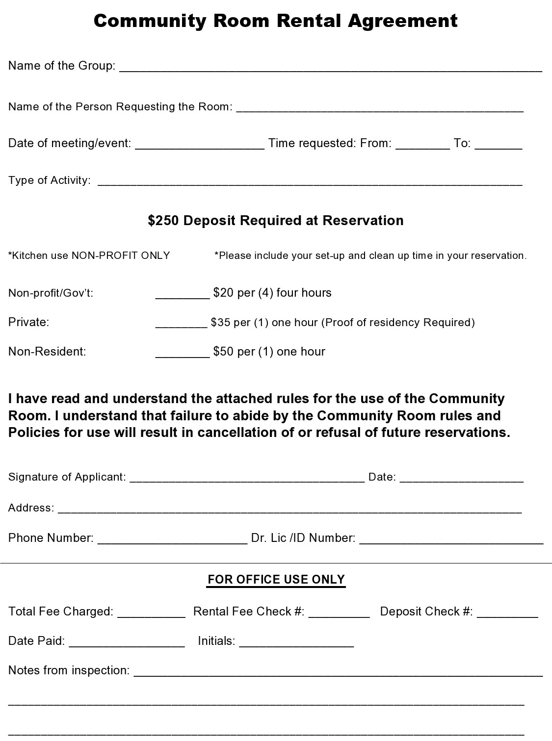 41 Free Room Rental Agreements U0026 Forms Doc PDF 