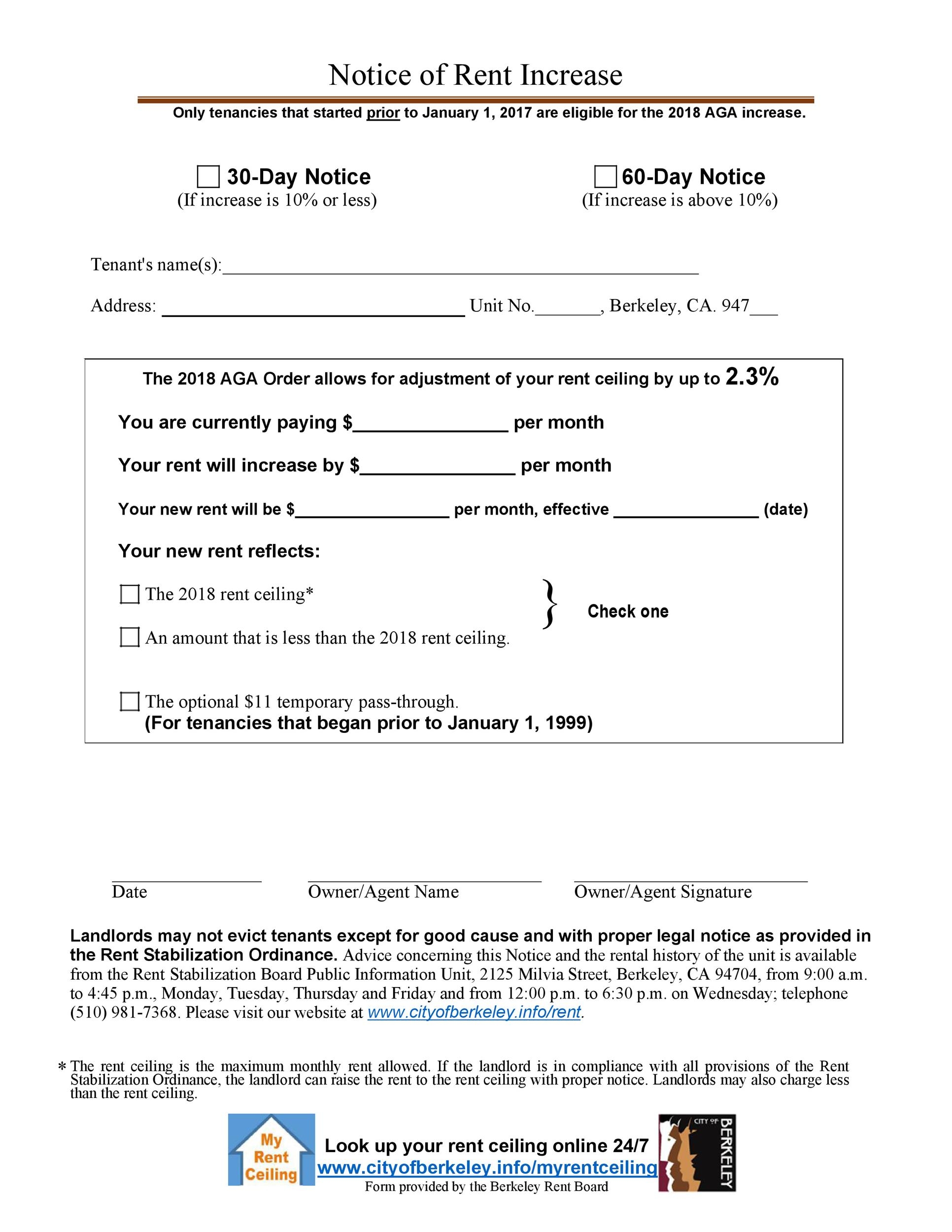 46 Friendly Rent Increase Letters U0026 Notices DOC PDF 