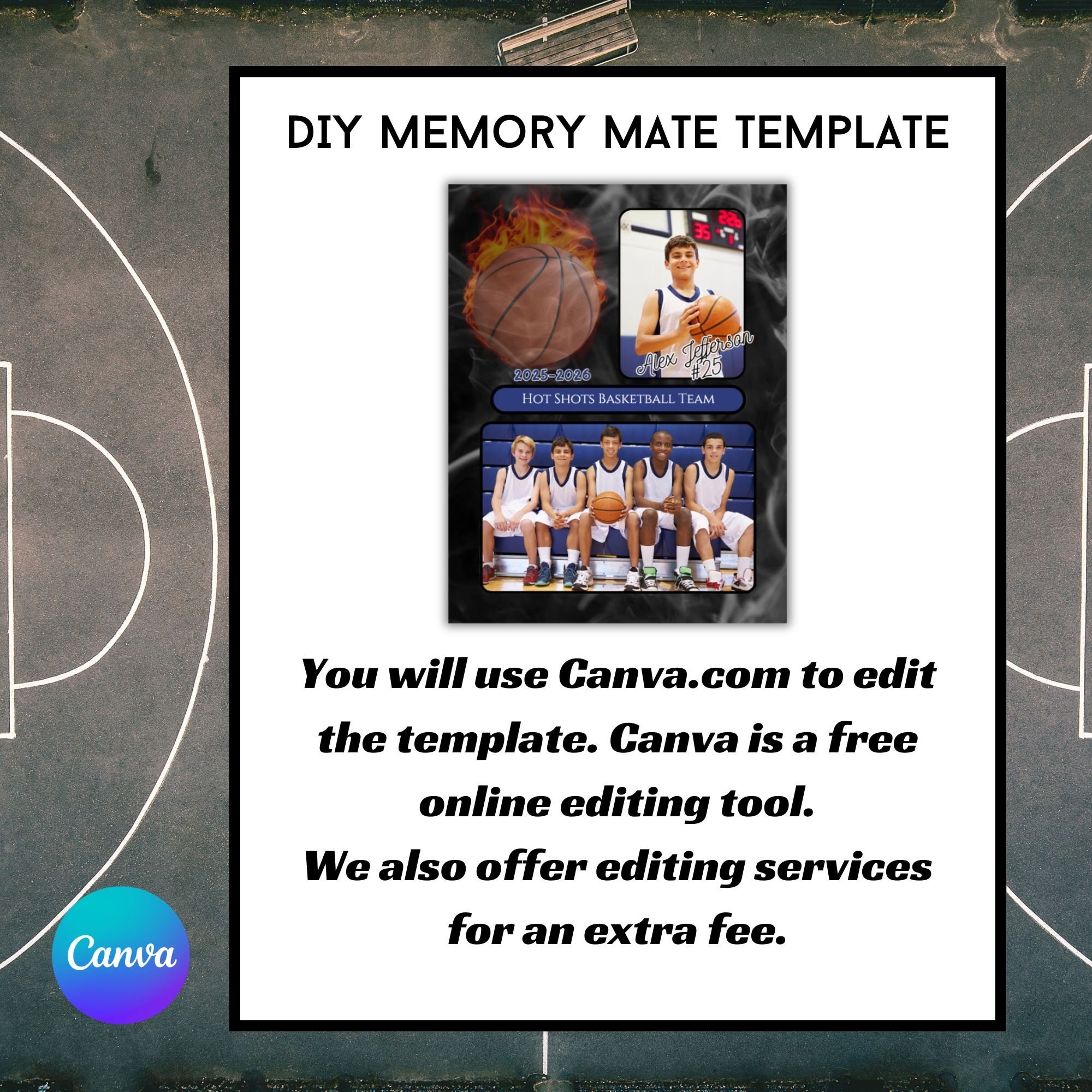 Free Printable Basketball Memory Mate Template