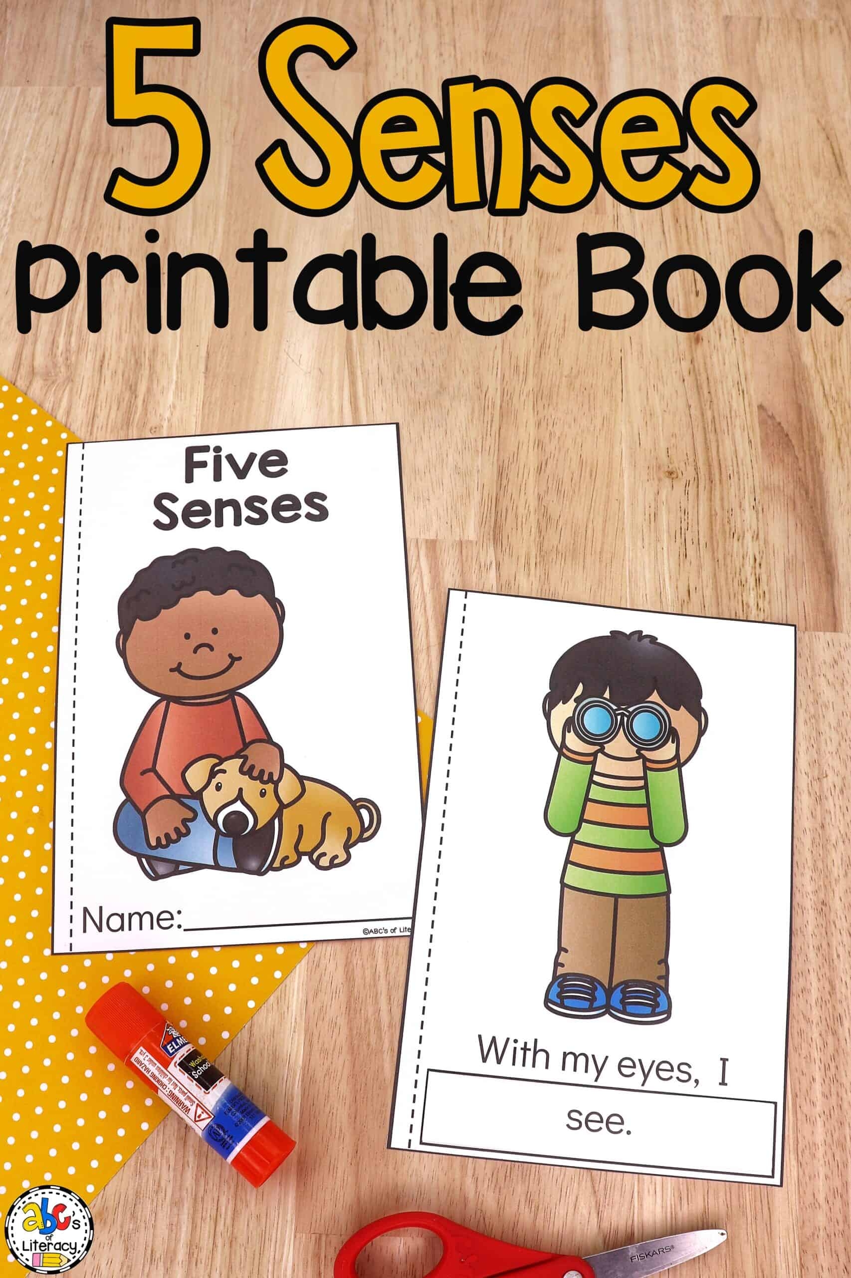 5 Senses Printable Book For Beginning Readers