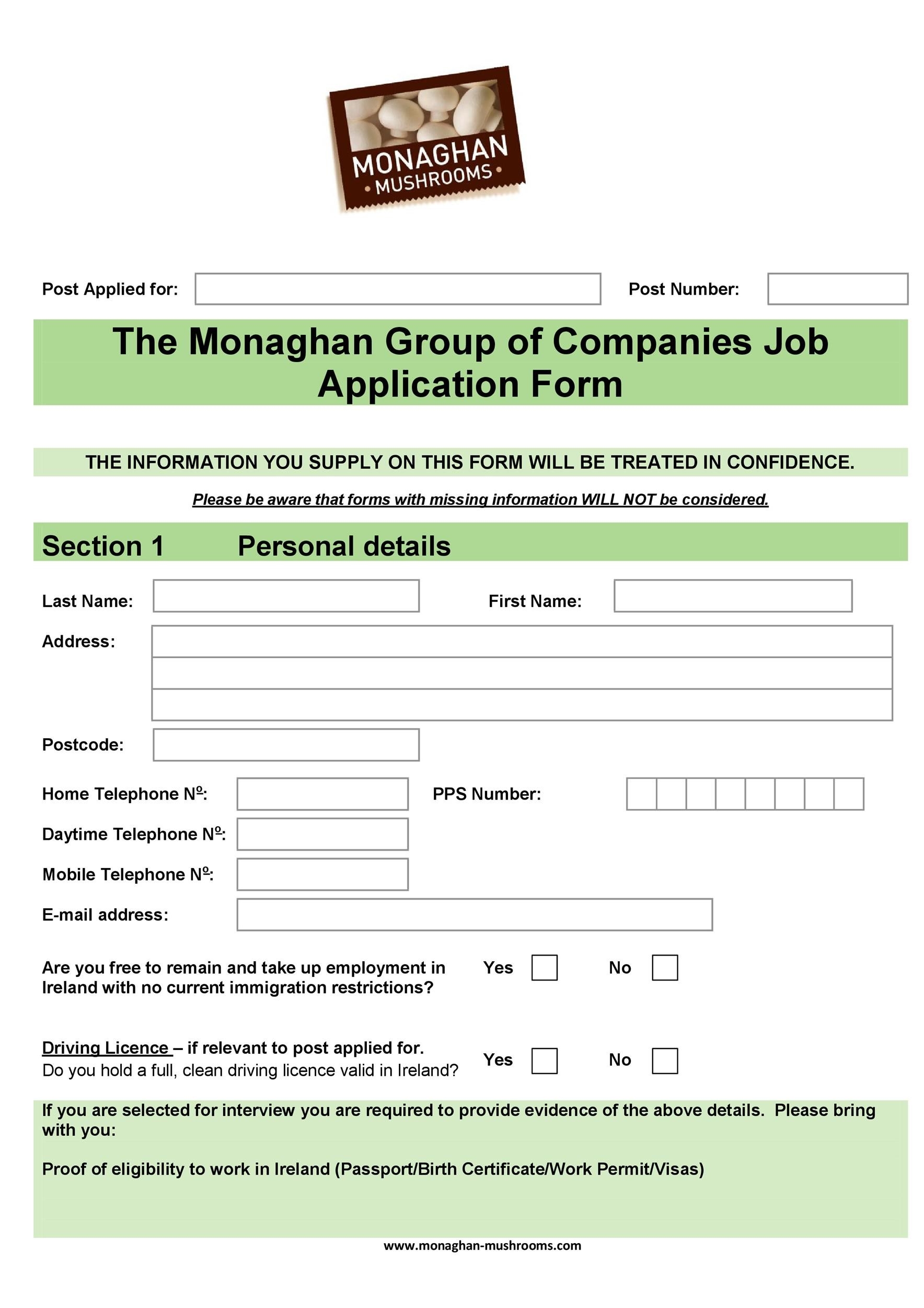 Free Printable Blank Employment Application Free Printable Blank Employment Application