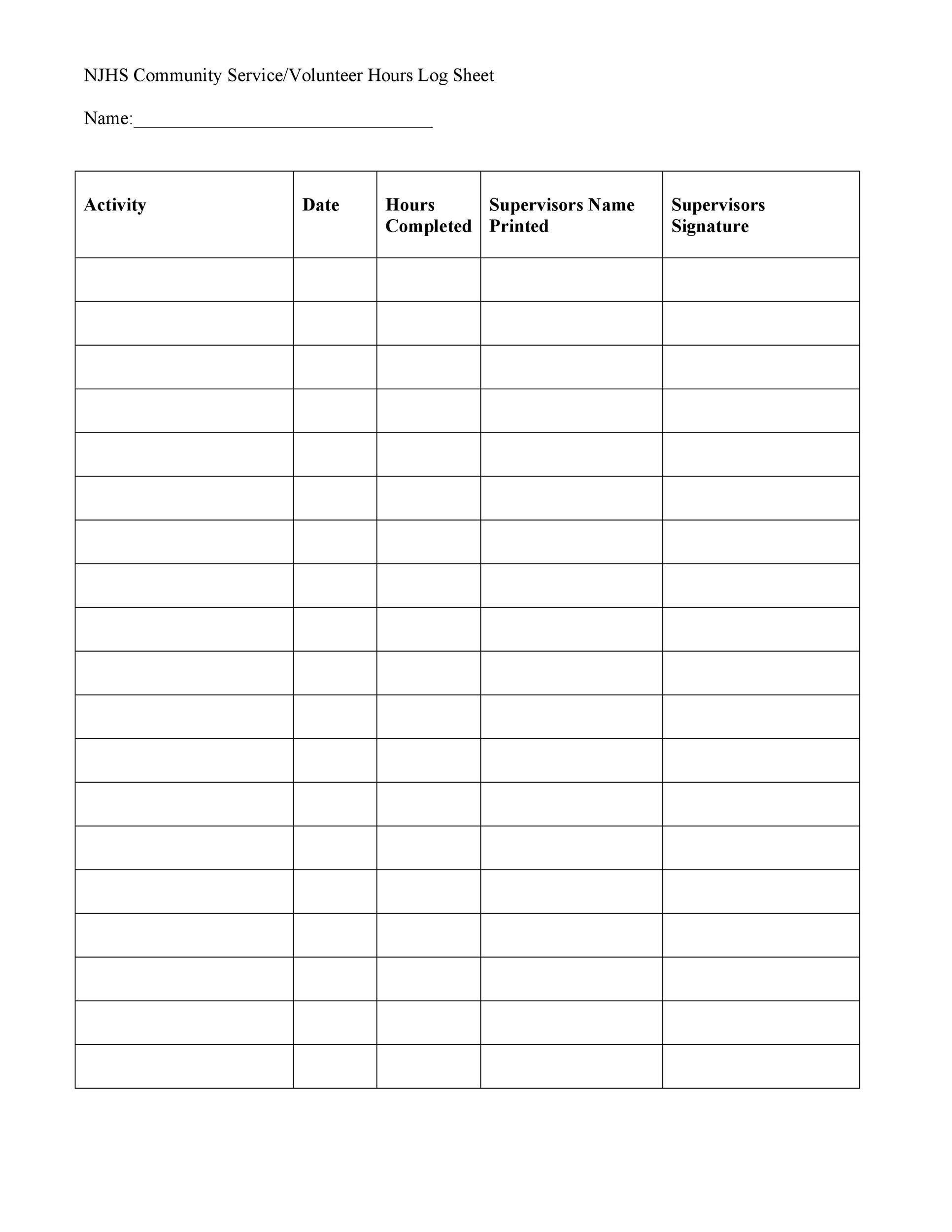 50 Printable Log Sheet Templates Direct Download TemplateLab