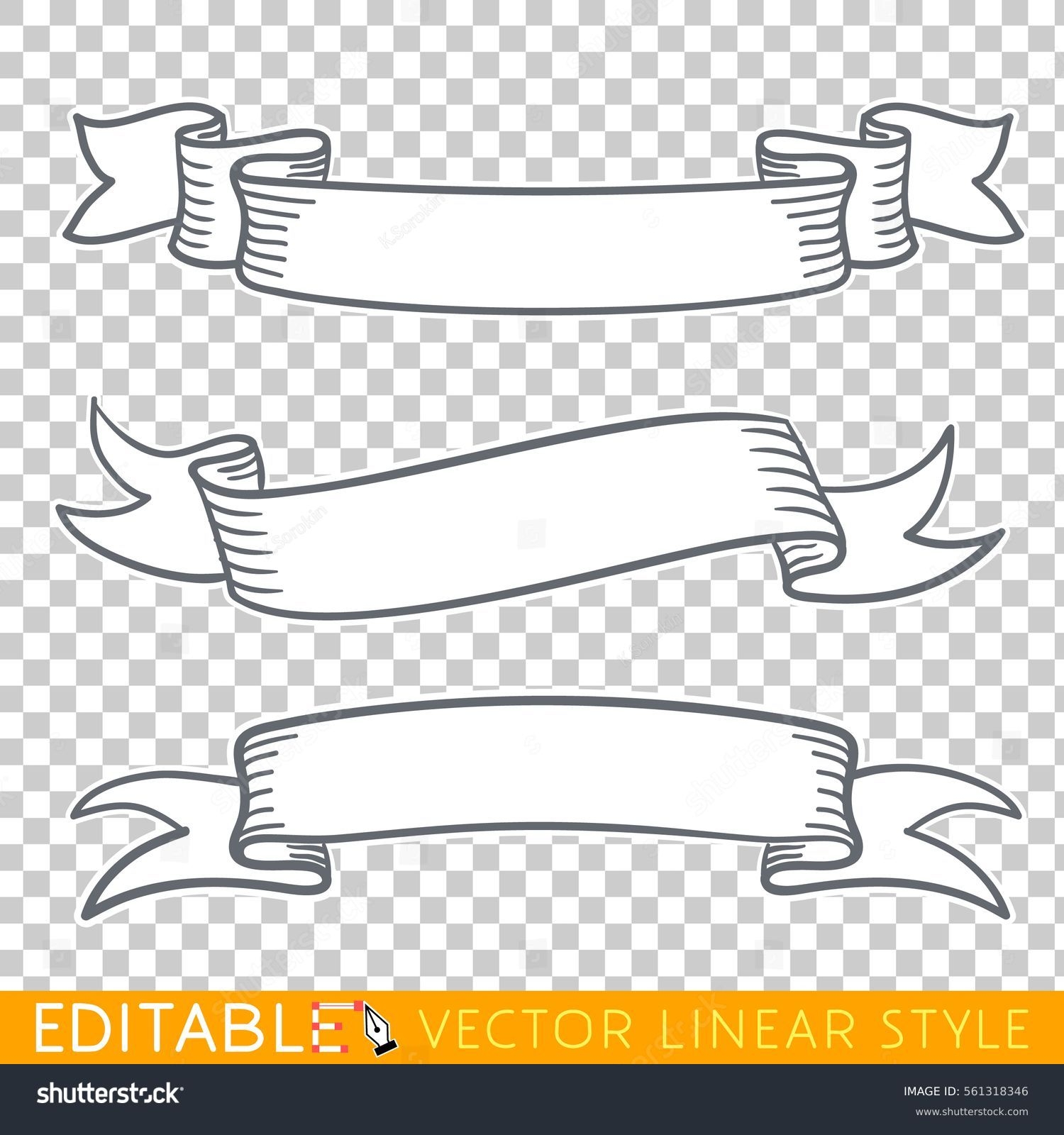 55 Thousand Banner Ribbon Outline Royalty Free Images Stock 
