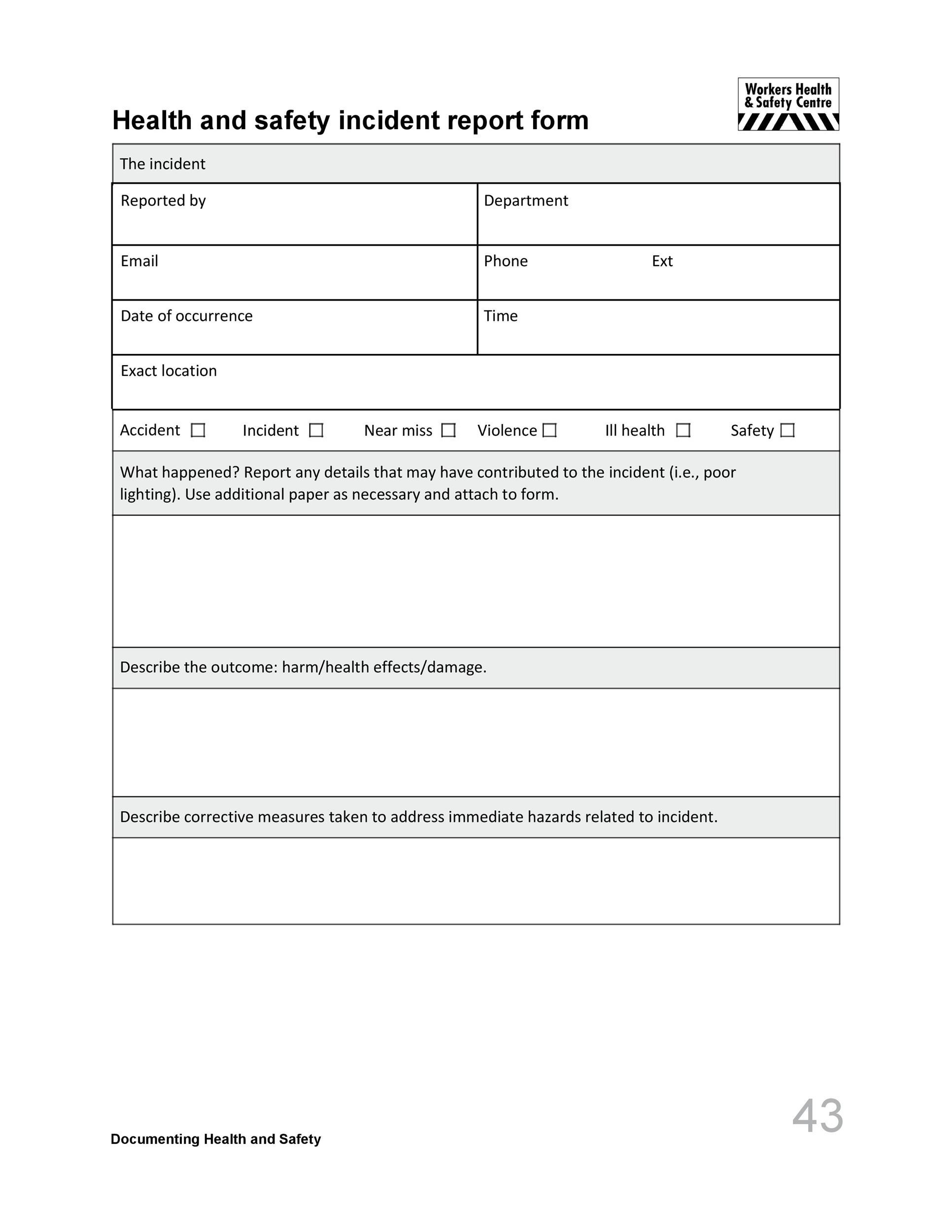 60 Incident Report Template Employee Police Generic 60 Incident Report Template Employee Police Generic