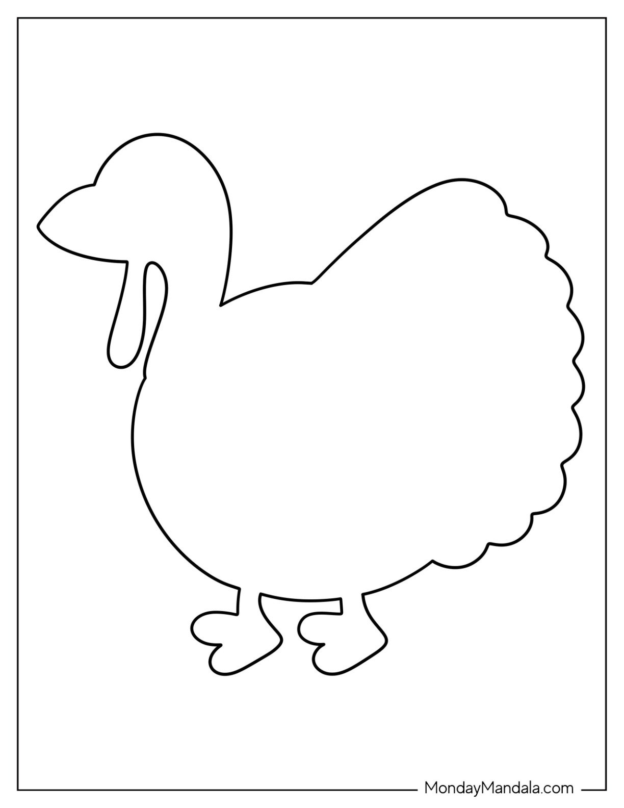 Free Printable Turkey Template For Kids Free Printable Turkey Template For Kids
