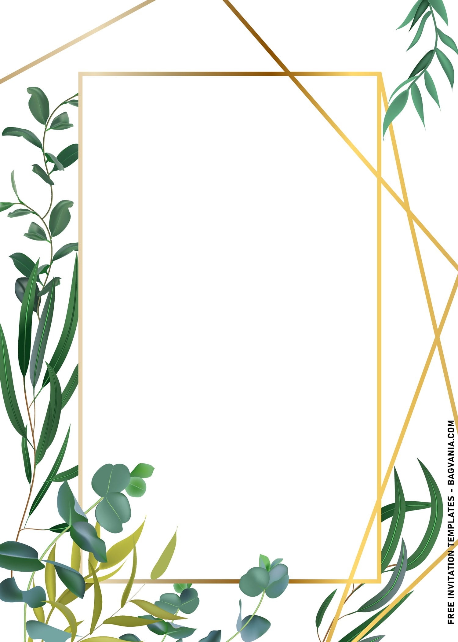 7 Elegant Geometric Greenery Birthday Invitation Templates For Any Occasions