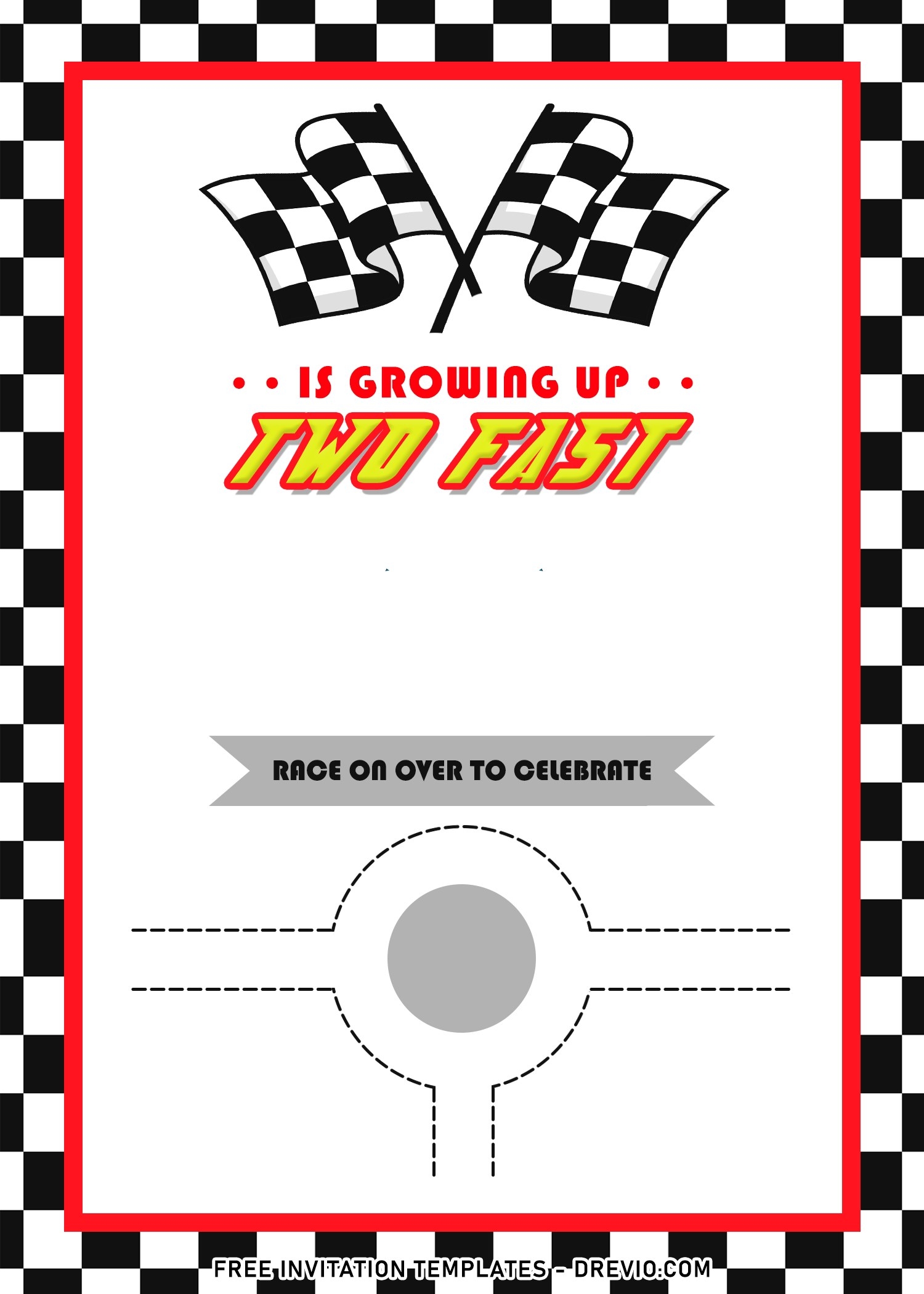 8 Awesome Racing Formula 1 Boys Birthday Invitation Templates
