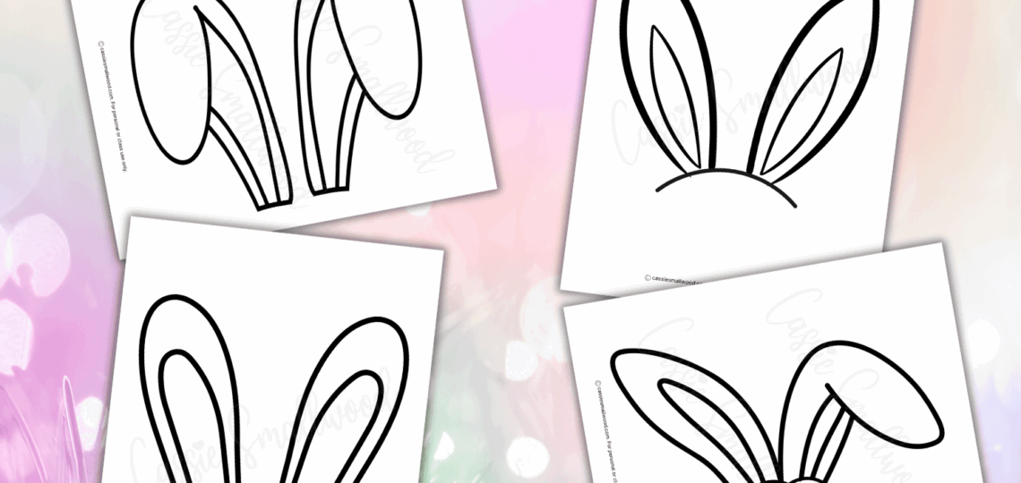 8 CUTE Bunny Ear Templates Cassie Smallwood