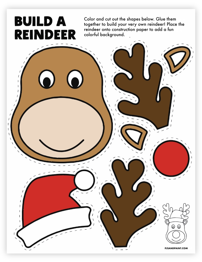 Reindeer Face Template Printable Free