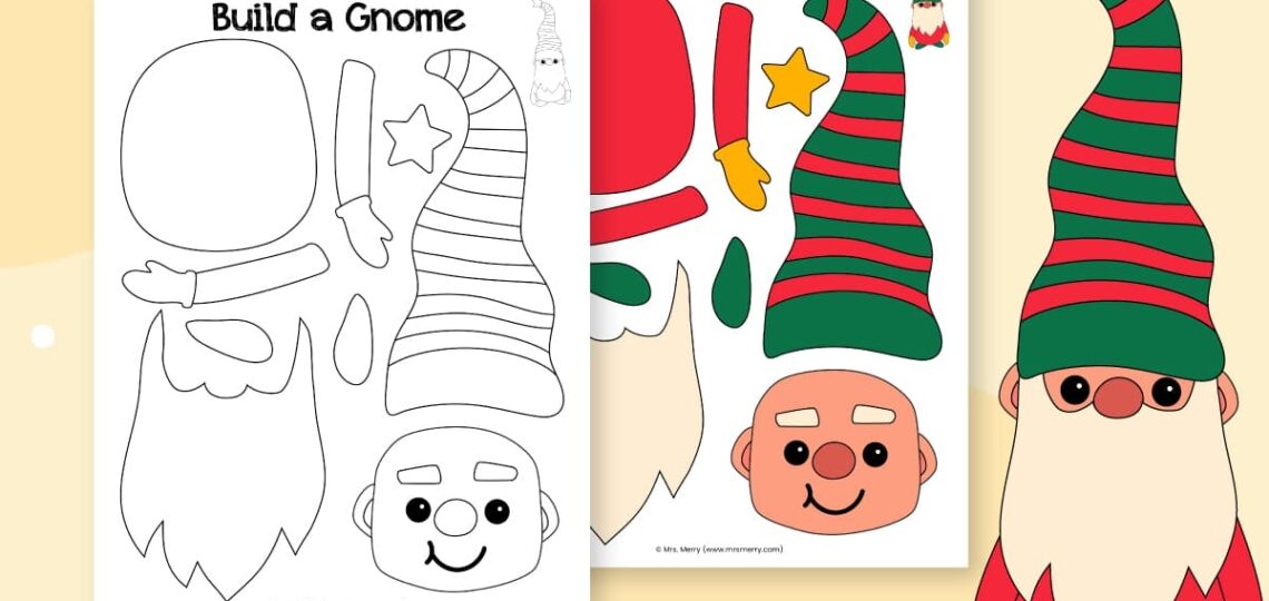 A Free Christmas Gnome Printable Template Mrs Merry