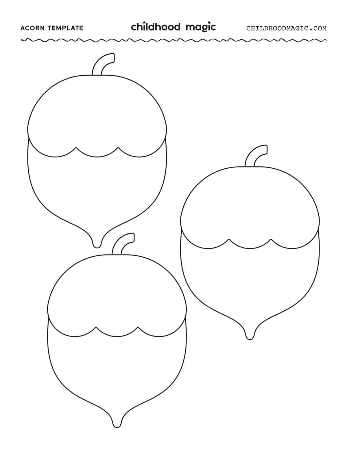 Acorn Template Free Printable Childhood Magic Acorn Template Free Printable Childhood Magic