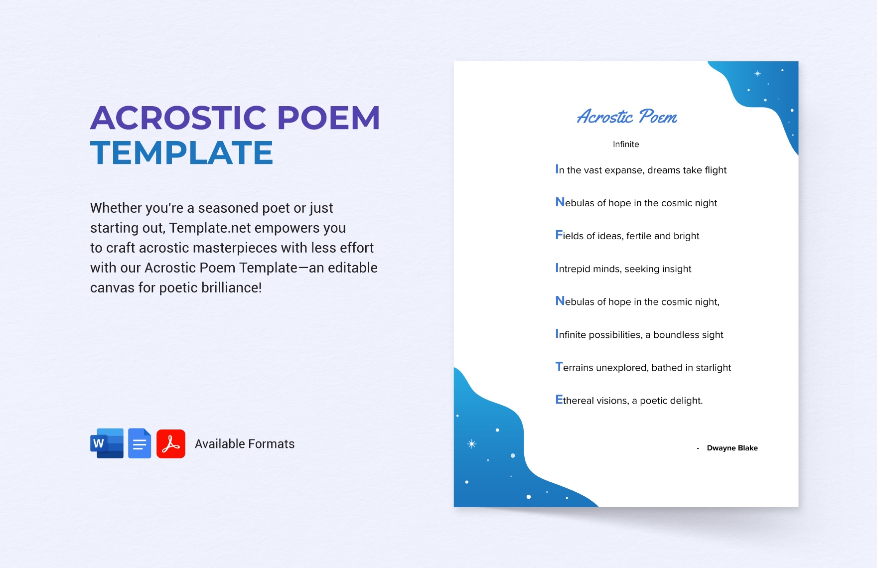 Acrostic Poem Template In Word PDF Google Docs Download Template