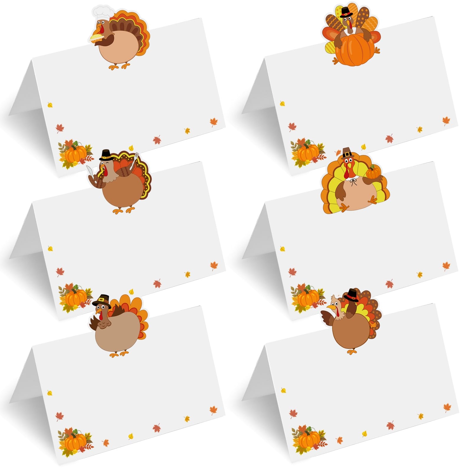 Amazon 60 Pcs Thanksgiving Name Cards Turkey U0026 Fall Place Cards For Thanksgiving Dinner Party Decoration Size 3 5 2 2 Inches Home U0026 Kitchen