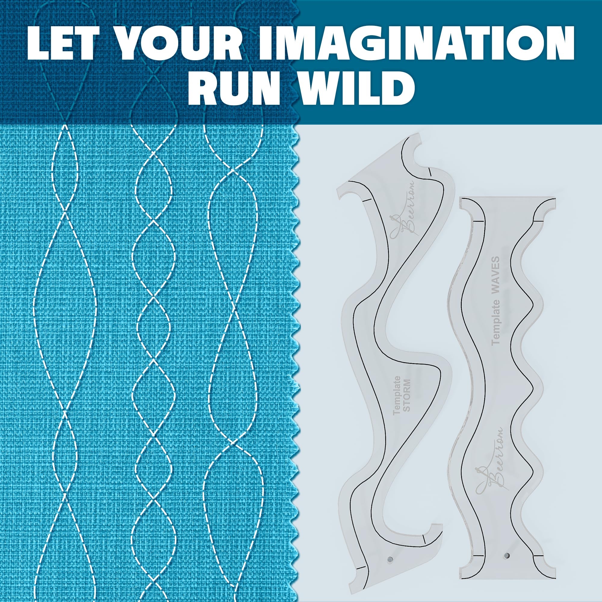 Amazon Acrylic Quilting Templates Wave U0026 Storm Quilt Ruler For Free Motion Quilting Durable Template For Industrial U0026 Domestic Sewing 