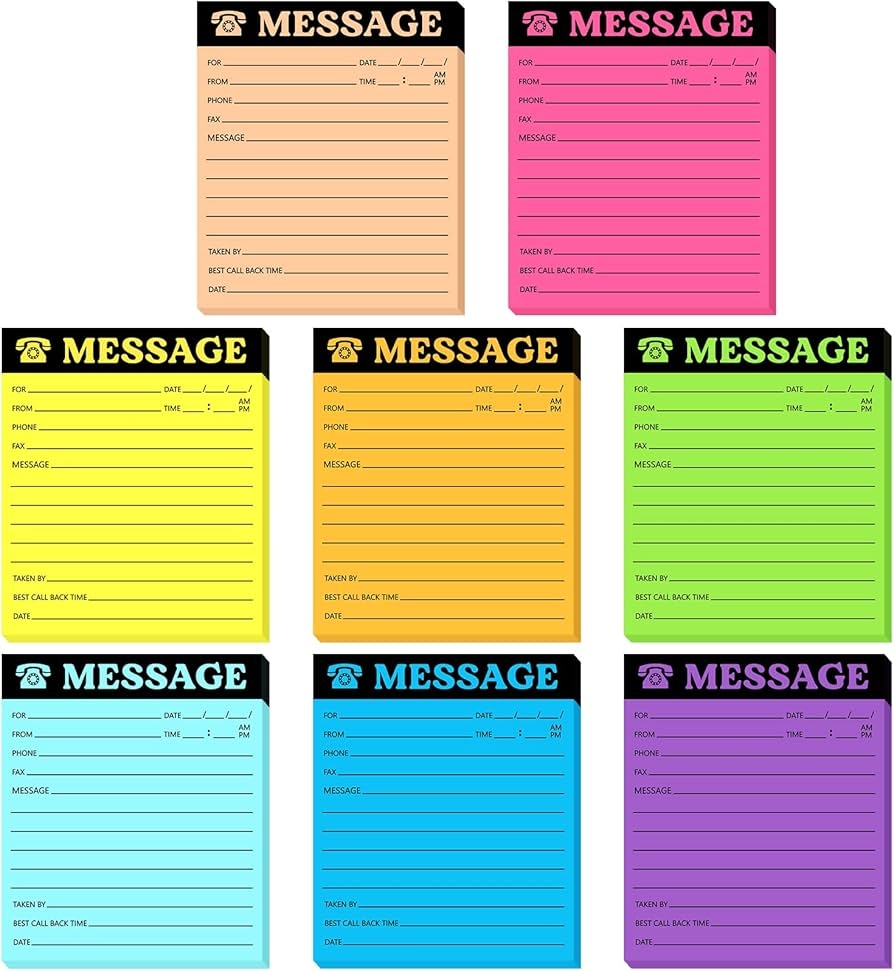 Amazon Eaasty Phone Message Pad Phone Sticky Notes 4 X 3 4 Inch Bright Color Self Adhesive Message Book Call Back Notepad For Home Office Supplies Assorted Neon Colors Bright Colors 8 Pieces Office Amazon Eaasty Phone Message Pad Phone Sticky Notes 4 X 3 4 Inch Bright Color Self Adhesive Message Book Call Back Notepad For Home Office Supplies Assorted Neon Colors Bright Colors 8 Pieces Office