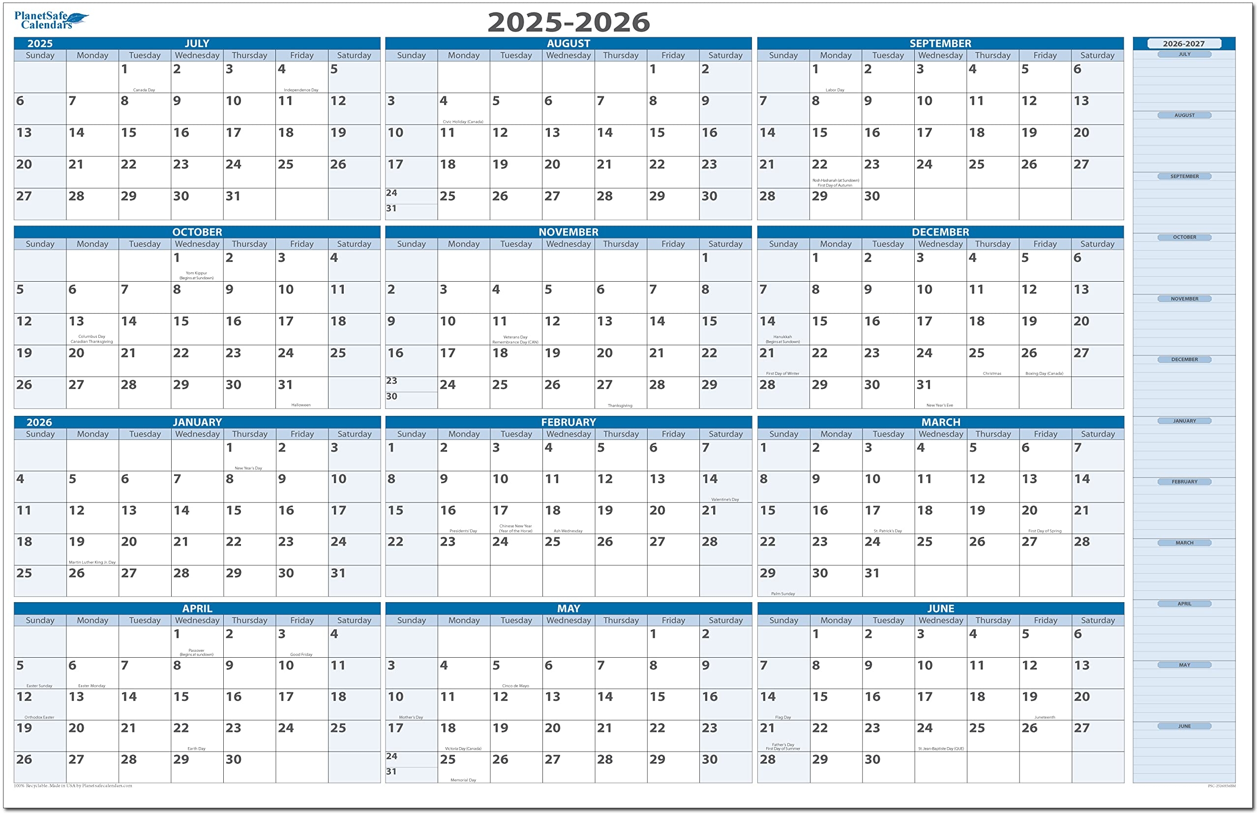 Amazon Fiscal Academic Split Year July 2025 To June 2026 Horizontal 12 Month Wall Calendar 36 Amazon Fiscal Academic Split Year July 2025 To June 2026 Horizontal 12 Month Wall Calendar 36