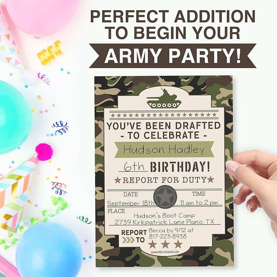 Free Printable Army Invitation Template Free Printable Army Invitation Template