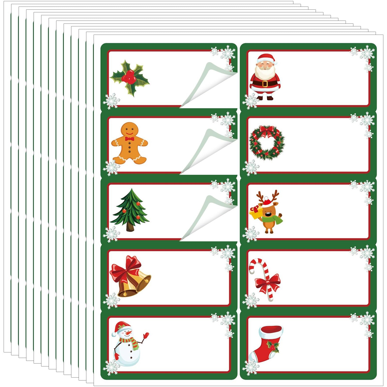 Amazon Qeeenar 250 Pcs Christmas Address Labels 2 X 4 Inch Foil Snowflake Printable Gift Tags Compatible With Laser And Inkjet Printer Mailing 