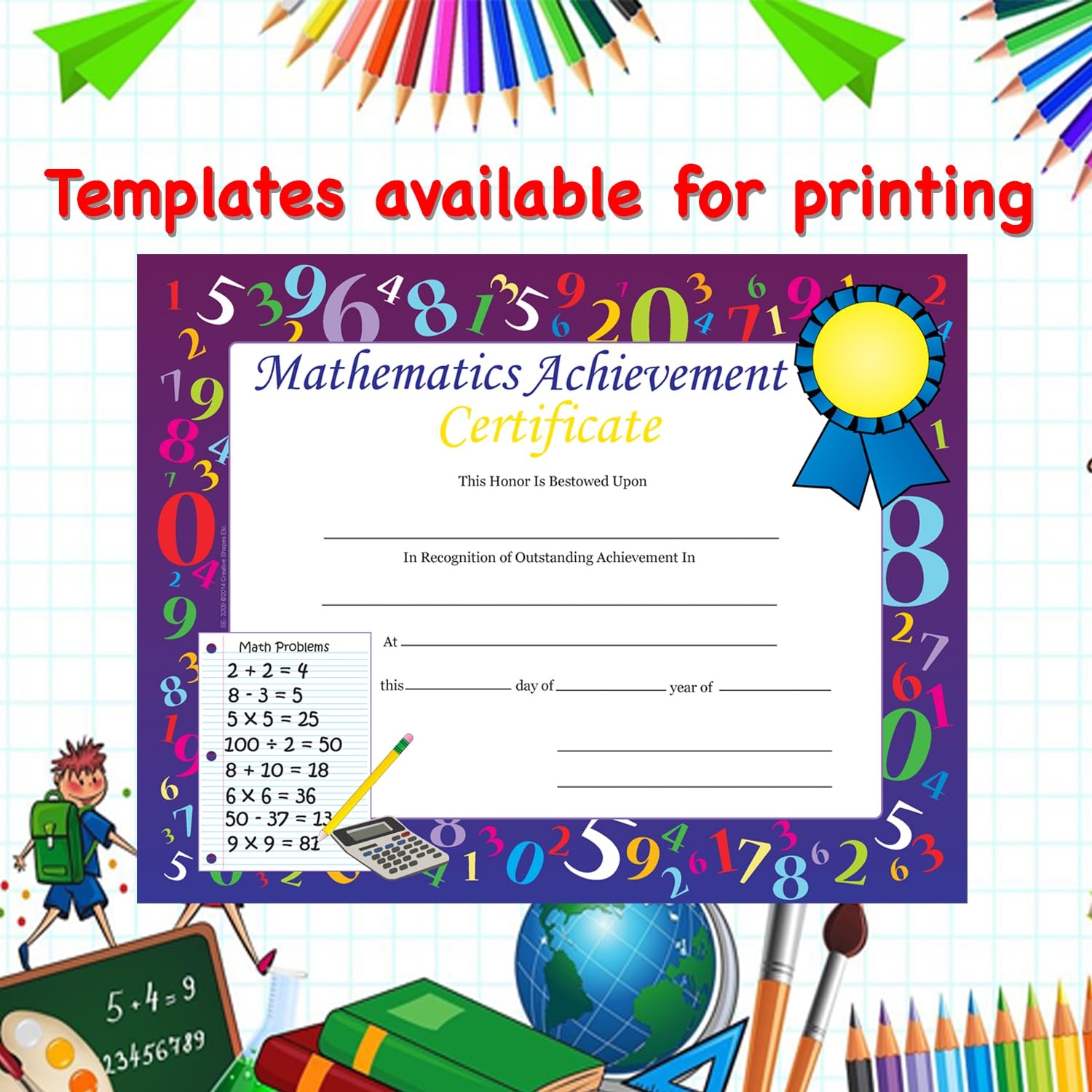 Free Printable Math Award Templates