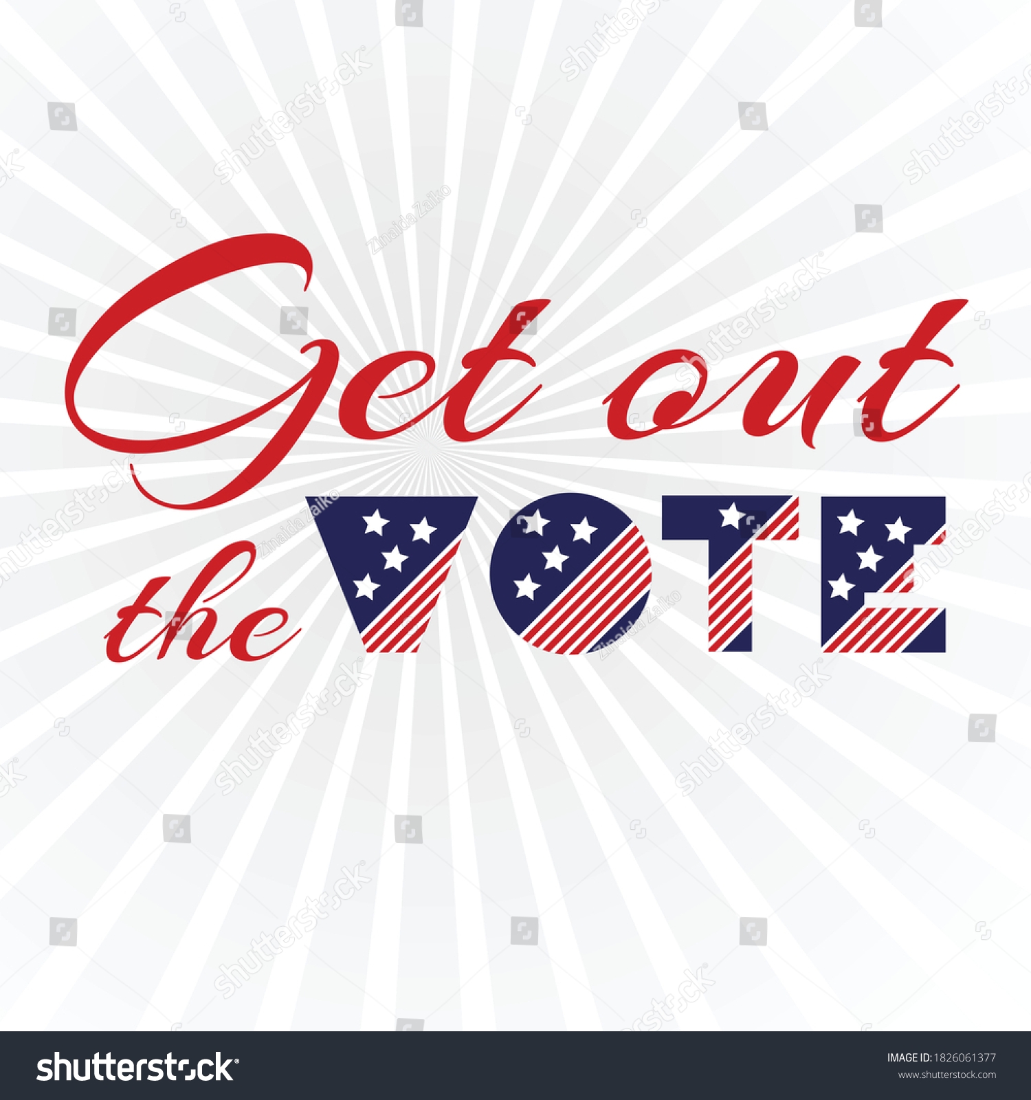 American Presidential Election Day Political Campaign Stock Vector 