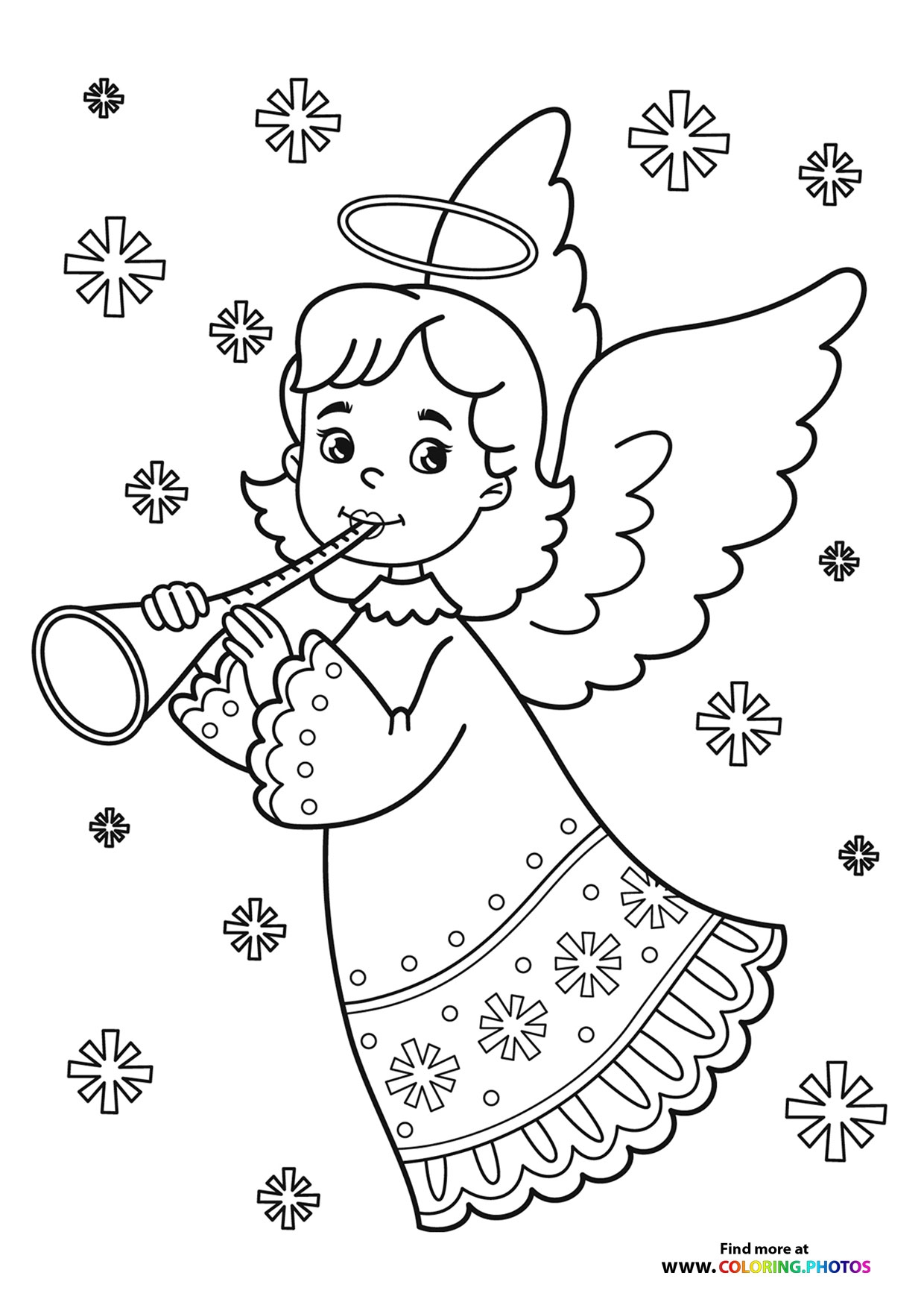 Angels Coloring Pages For Kids Free Print Or Download Printables