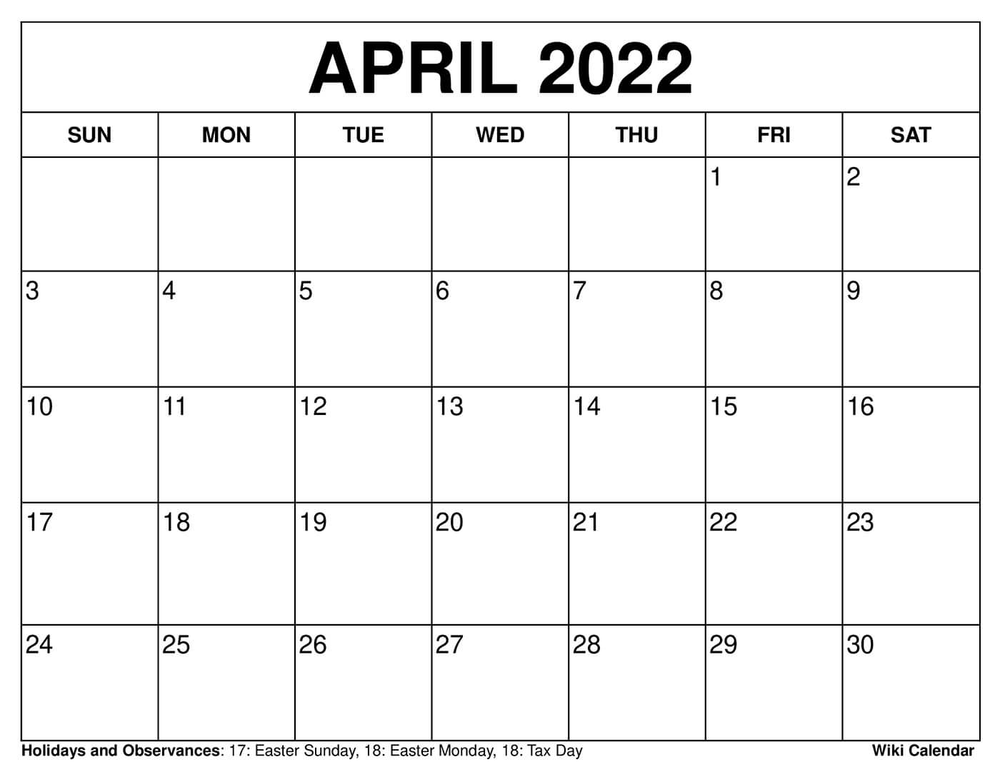 April 2025 Calendar Printable Templates U0026 More