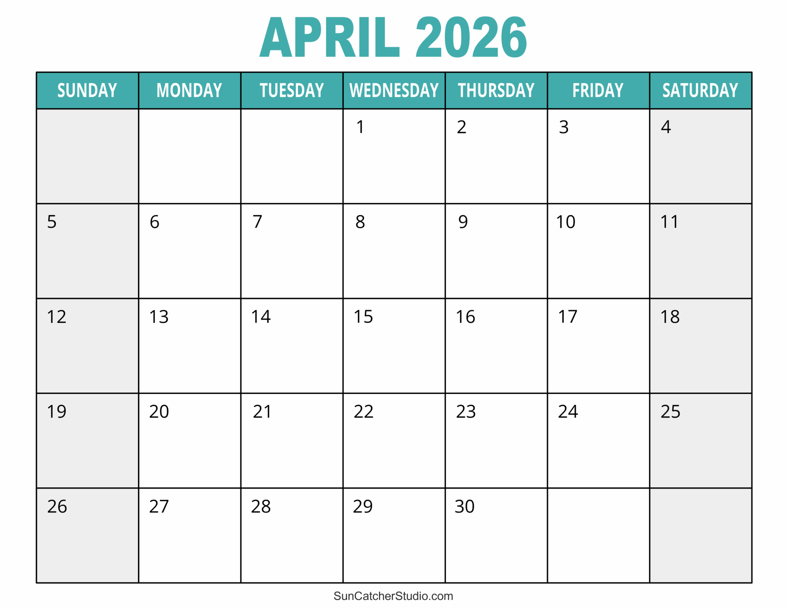 April 2026 Calendar Free Printable Free Printables Monograms Design Tools Patterns U0026 DIY Projects April 2026 Calendar Free Printable Free Printables Monograms Design Tools Patterns U0026 DIY Projects