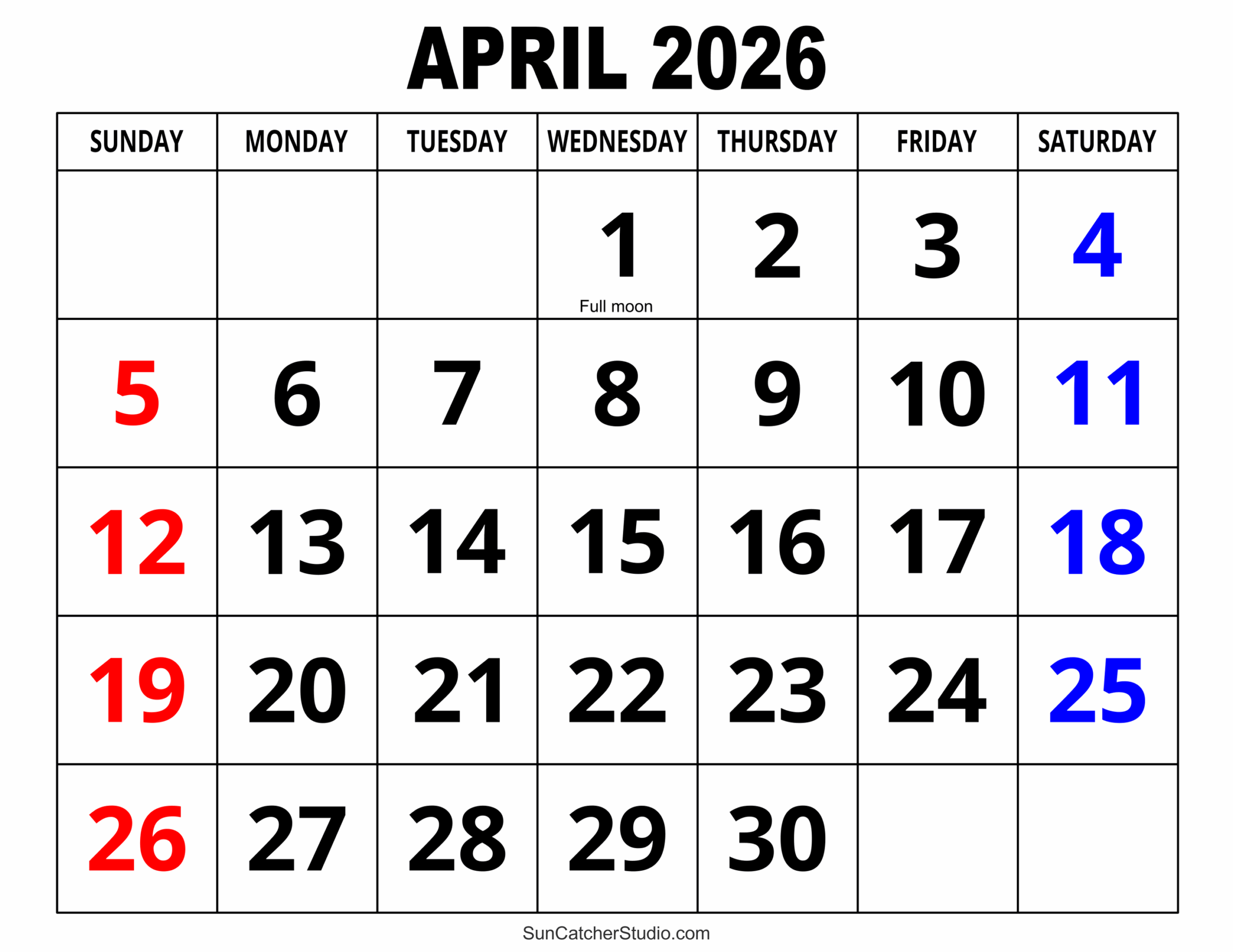 April 2026 Calendar Free Printable Free Printables Monograms Design Tools Patterns U0026 DIY Projects April 2026 Calendar Free Printable Free Printables Monograms Design Tools Patterns U0026 DIY Projects