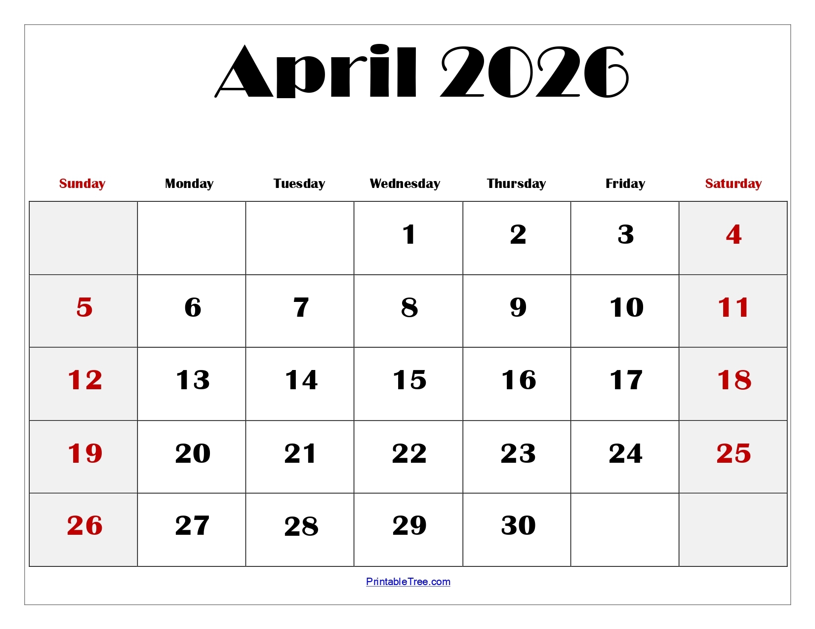 April 2026 Calendar Printable PDF With Holidays Templates April 2026 Calendar Printable PDF With Holidays Templates