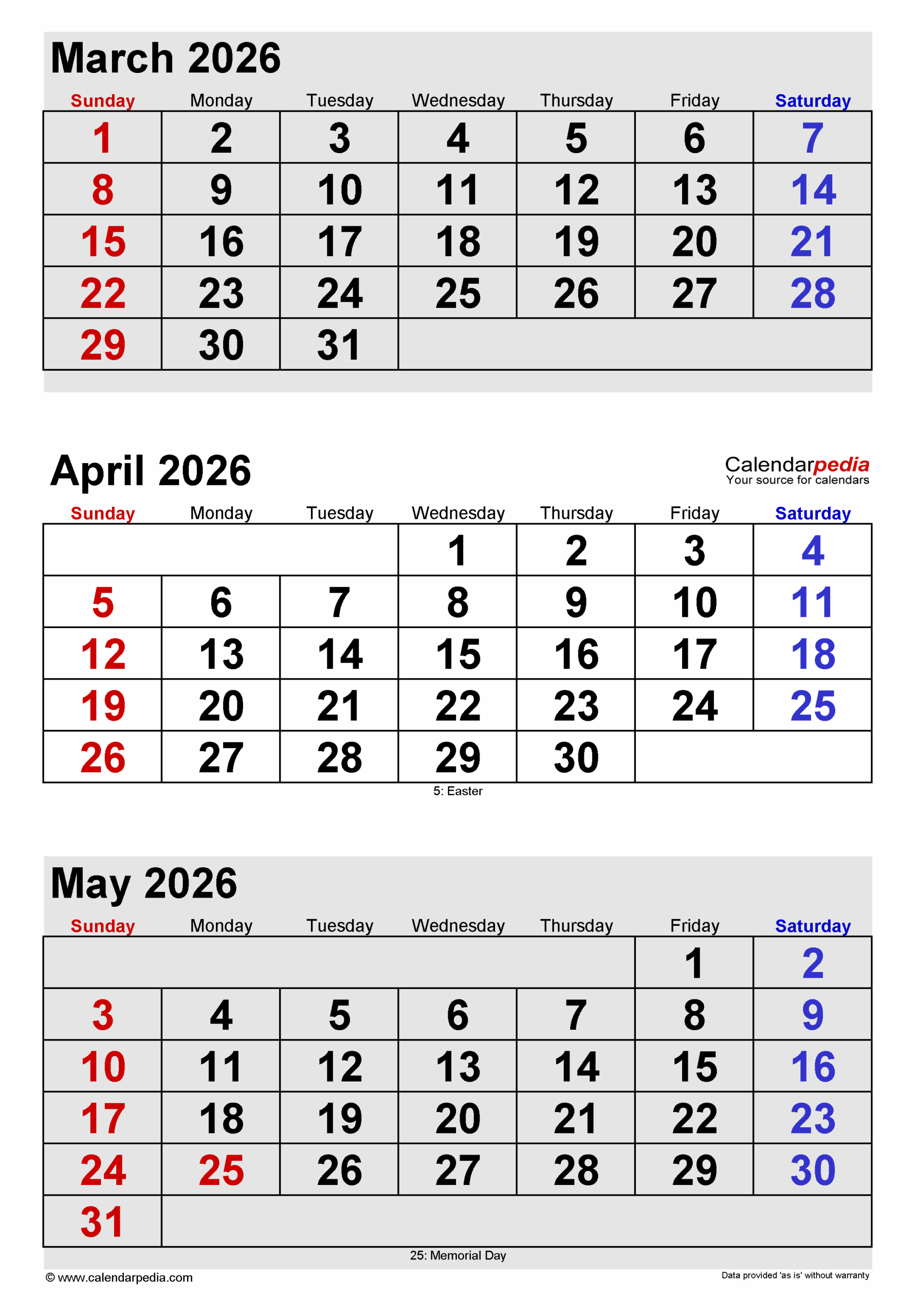 2026 Calendar For March And April 2026 Calendar For March And April