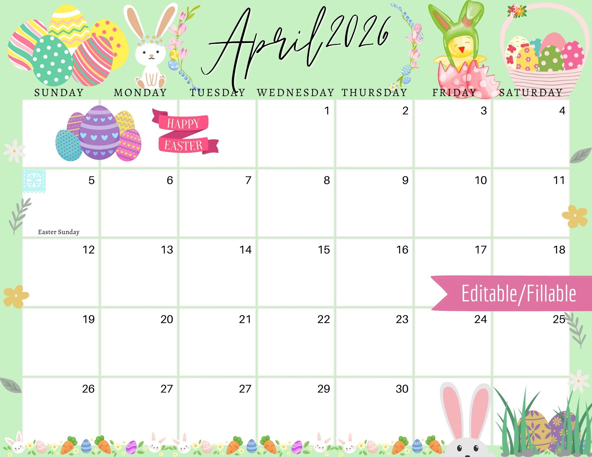 April 8 2026 Calendar Easter April 8 2026 Calendar Easter