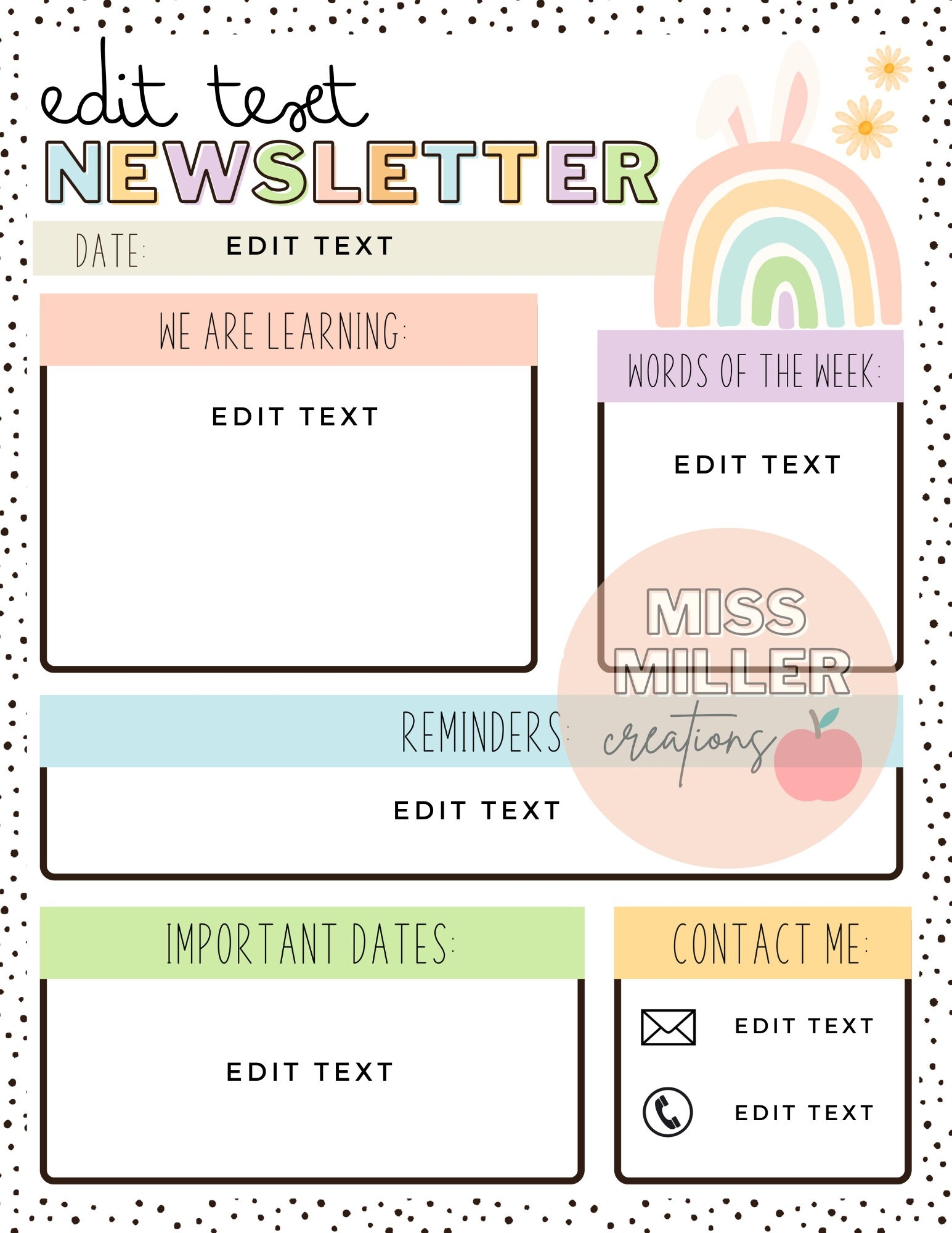 Free Printable Teacher Newslettter Templates