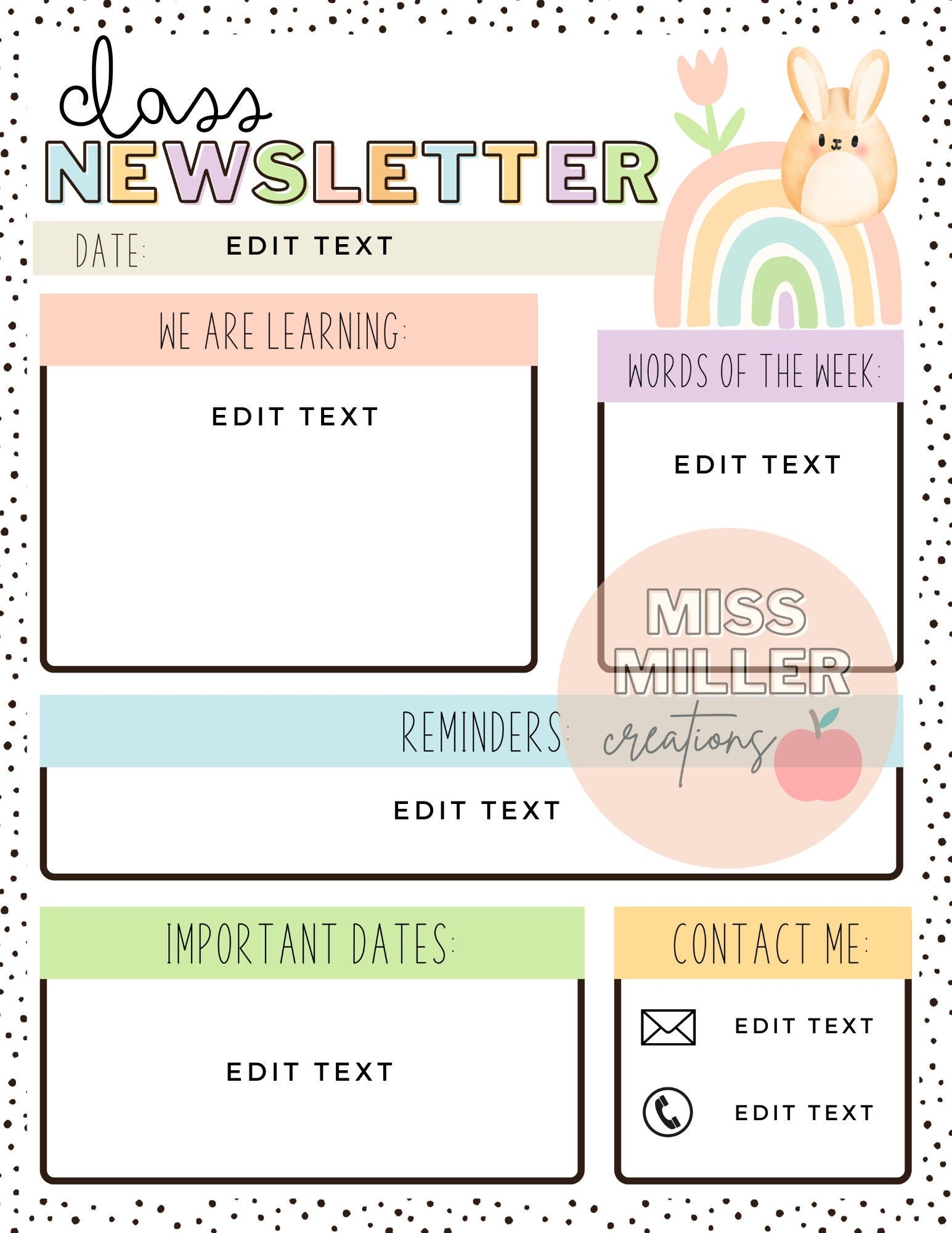 Easy Free Printable Newsletter Templates