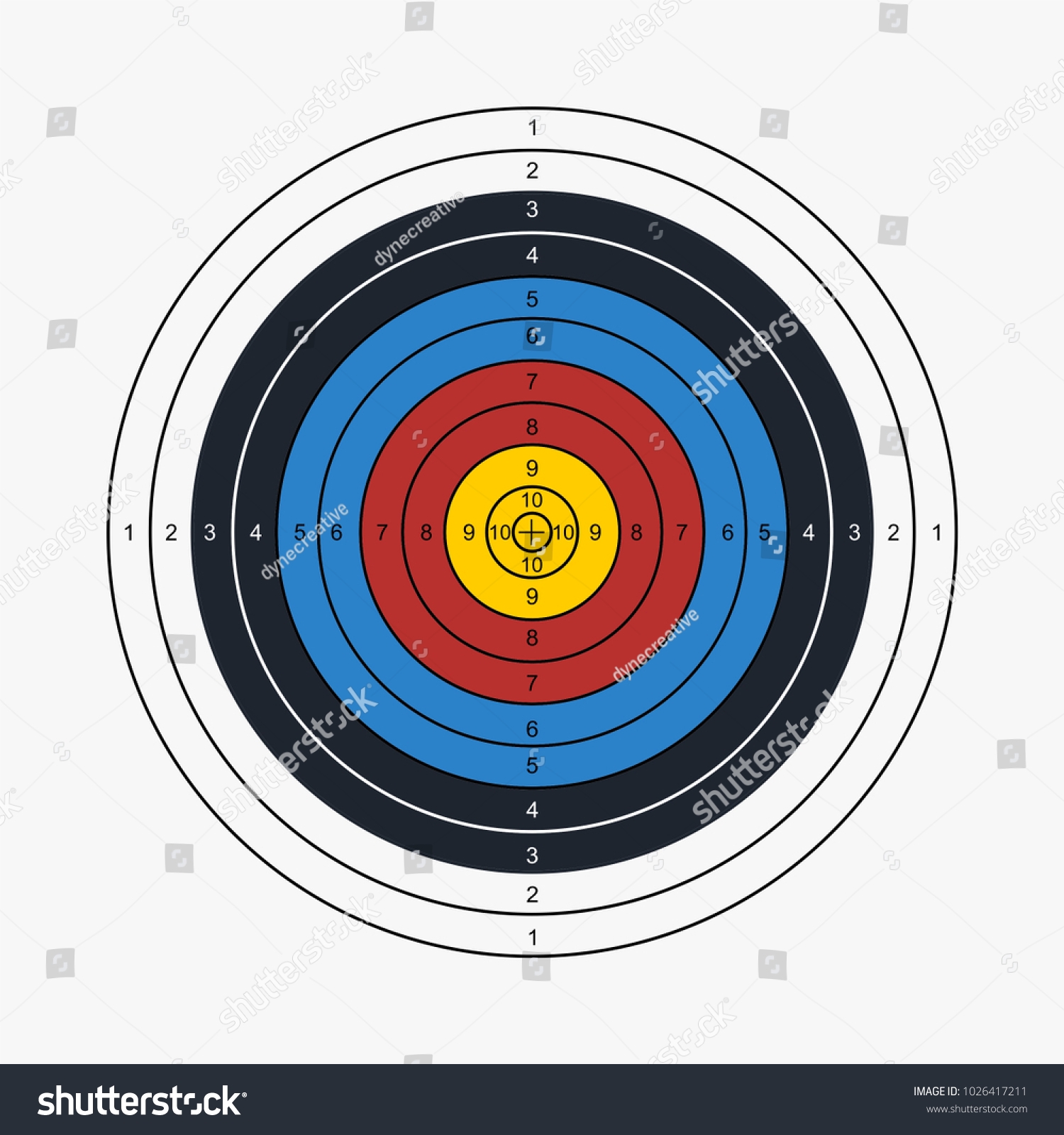 Archery Target Printable Vector Illustration Stock Vector Royalty Archery Target Printable Vector Illustration Stock Vector Royalty