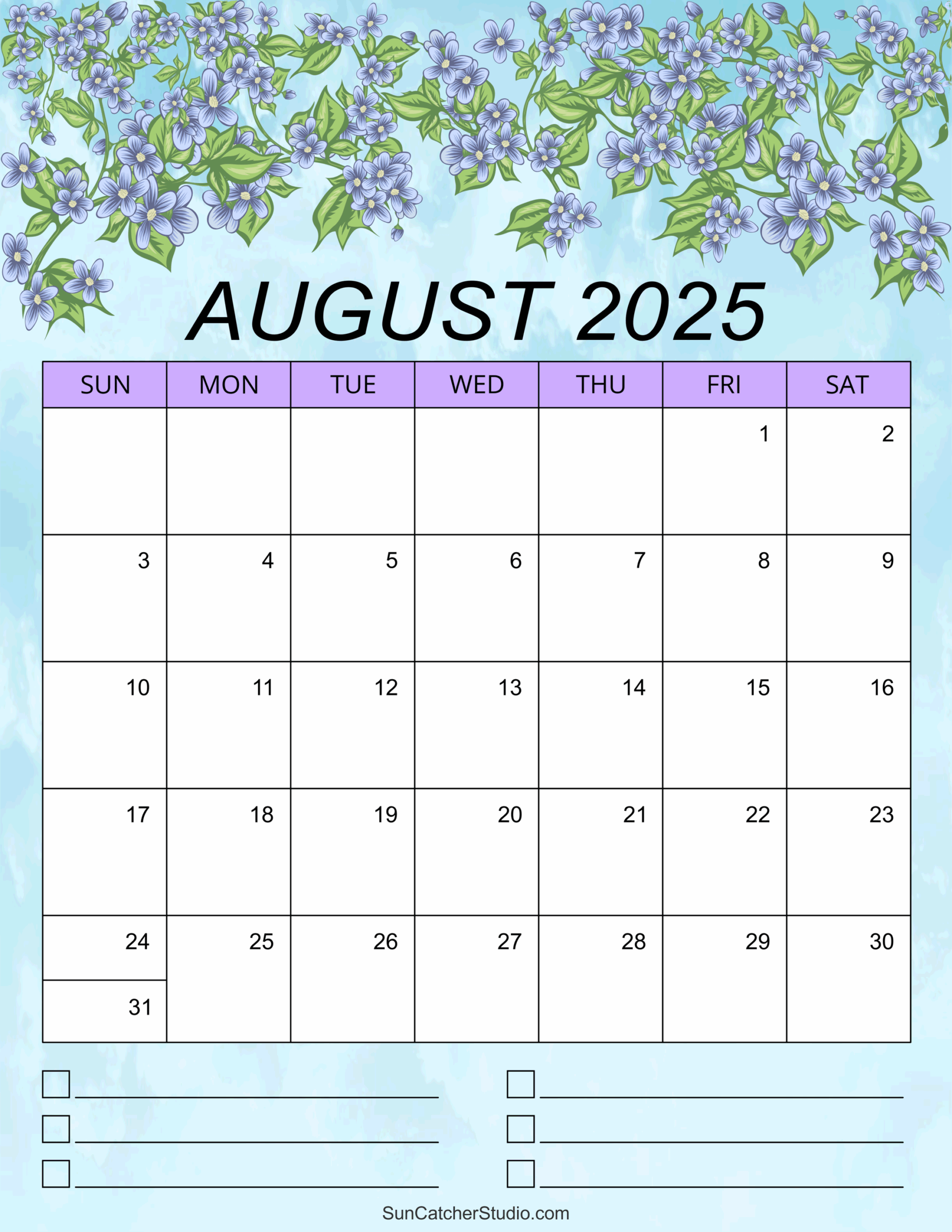 August 2025 Events Calendar