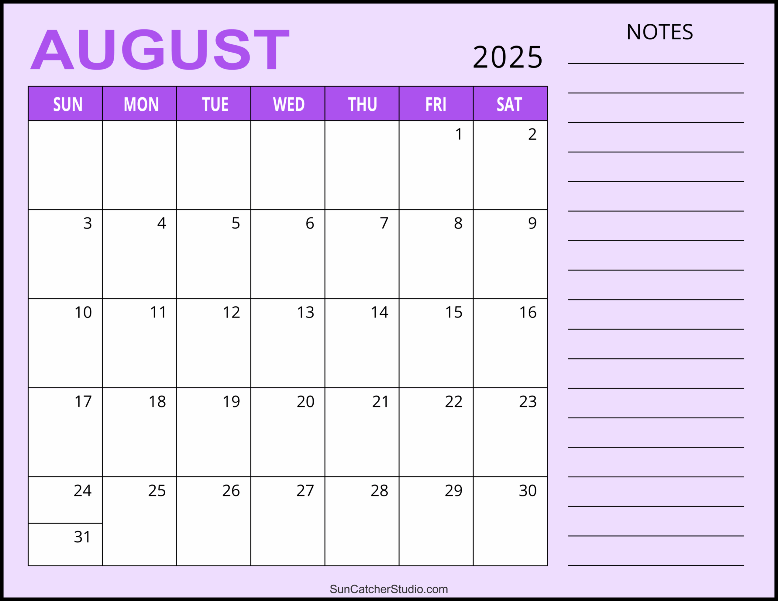 August Calendar 2025 Word August Calendar 2025 Word
