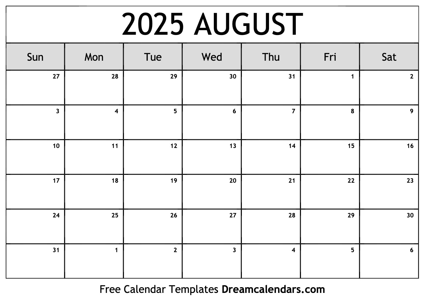 August 2025 Calendar Free Printable With Holidays And Observances August 2025 Calendar Free Printable With Holidays And Observances