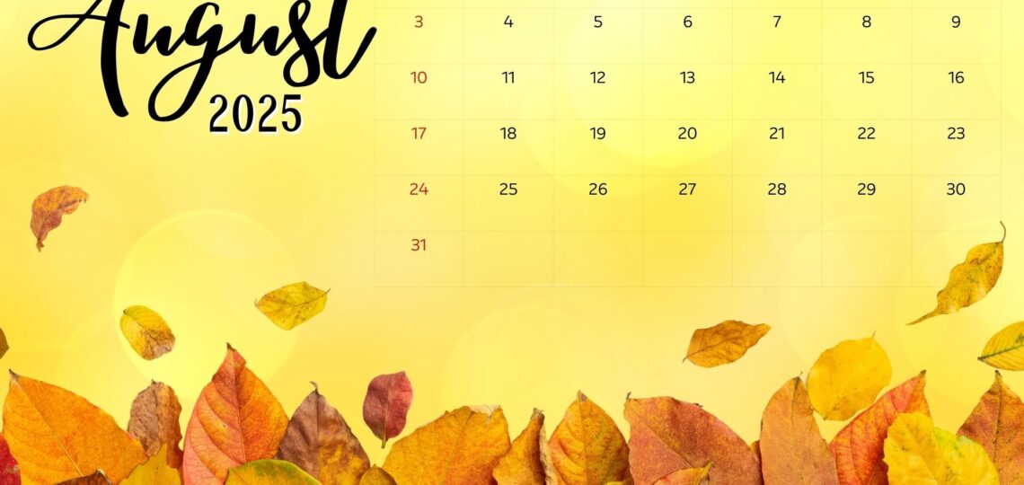 August 2025 Calendar Printables EntheosWeb