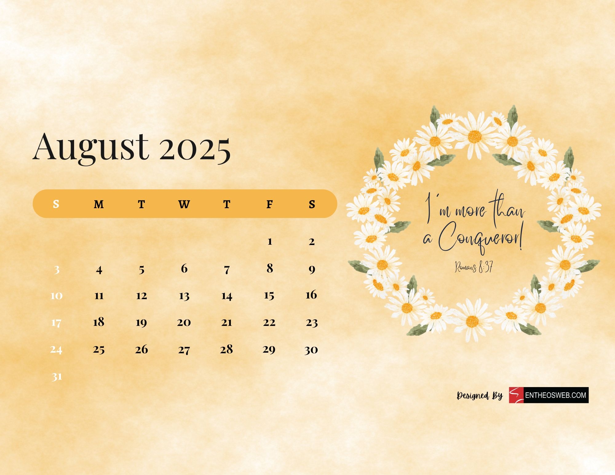 August 2025 Calendar Printables EntheosWeb