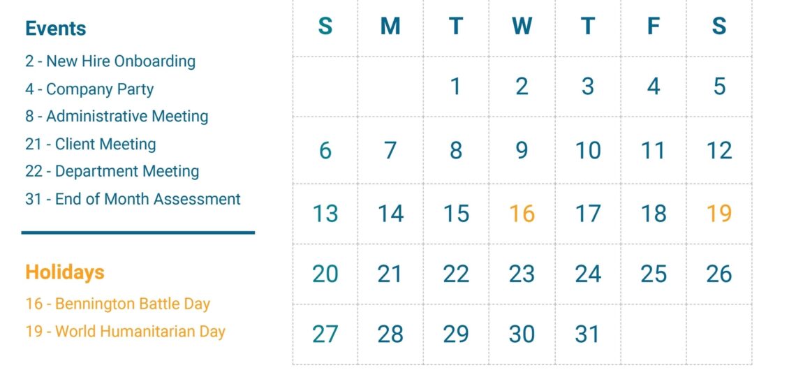 August 2025 Calendar Template With Holidays In Illustrator Word Excel SVG JPG EPS Google Docs Google Sheets To Download Template