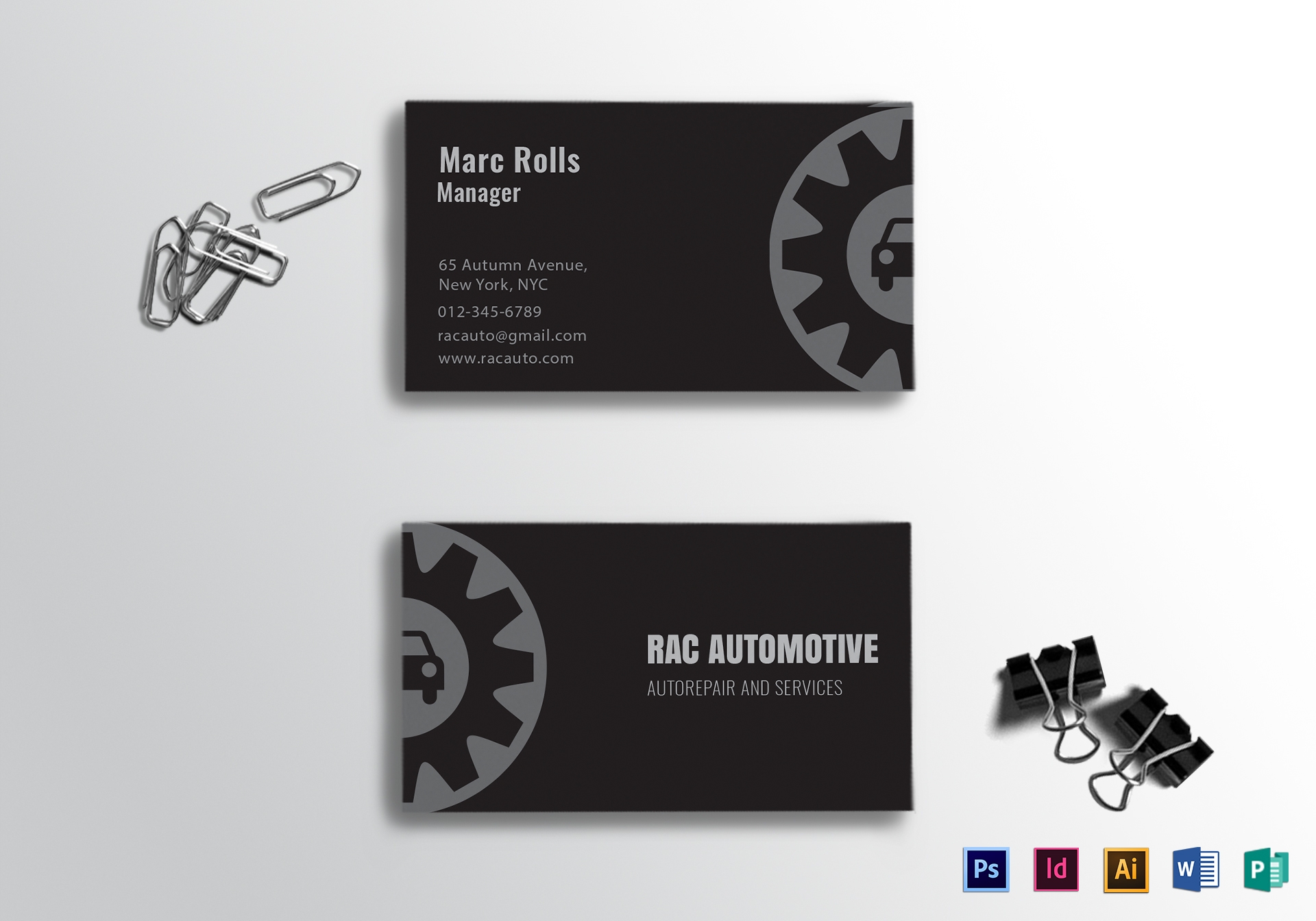 Automotive Business Card Design Template In PSD Word Publisher Illustrator InDesign Automotive Business Card Design Template In PSD Word Publisher Illustrator InDesign
