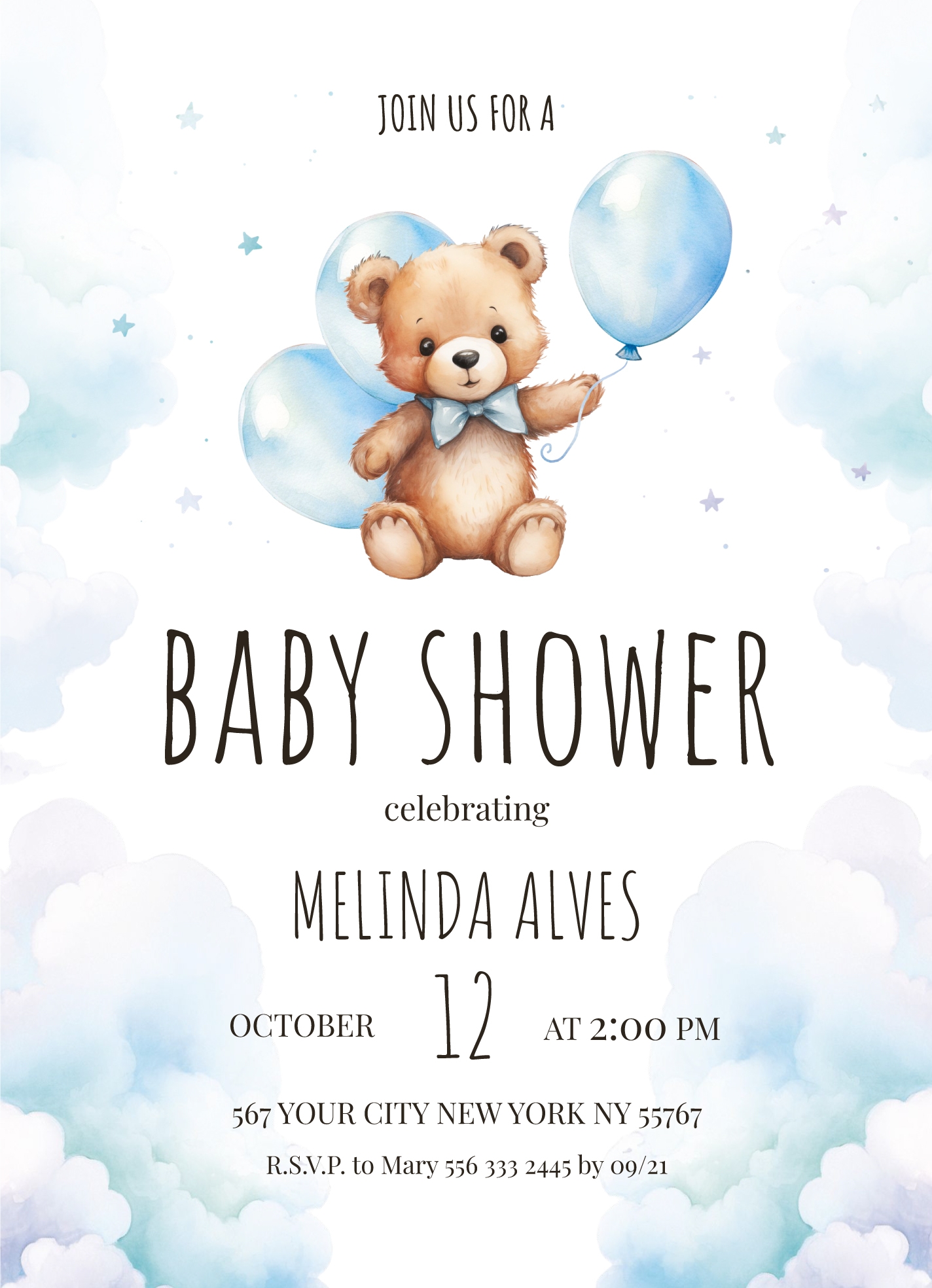 Baby Shower Invite Template Printable Free Baby Shower Invite Template Printable Free