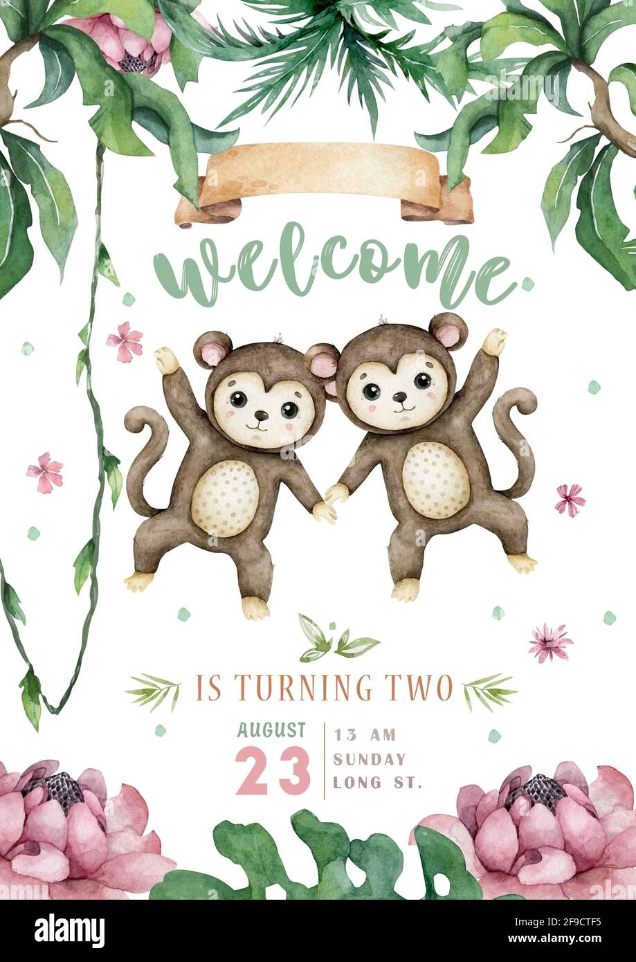 Free Printable Monkey Baby Shower Templates