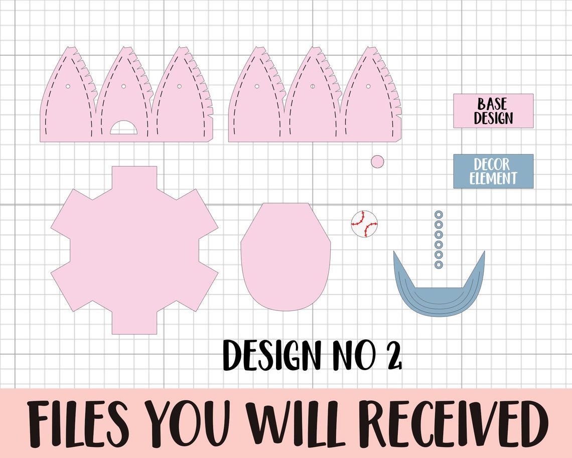 Baseball Cap Box SVG Template For Cricut Package SVG Baseball Cap Box SVG Template For Cricut Package SVG